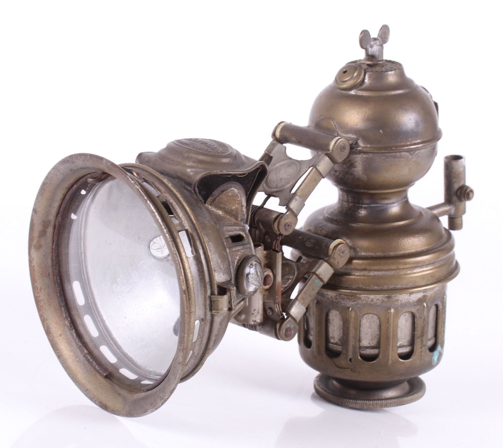 Early Nickel Plated Carbide Bicycle Lamp (1 of 10)