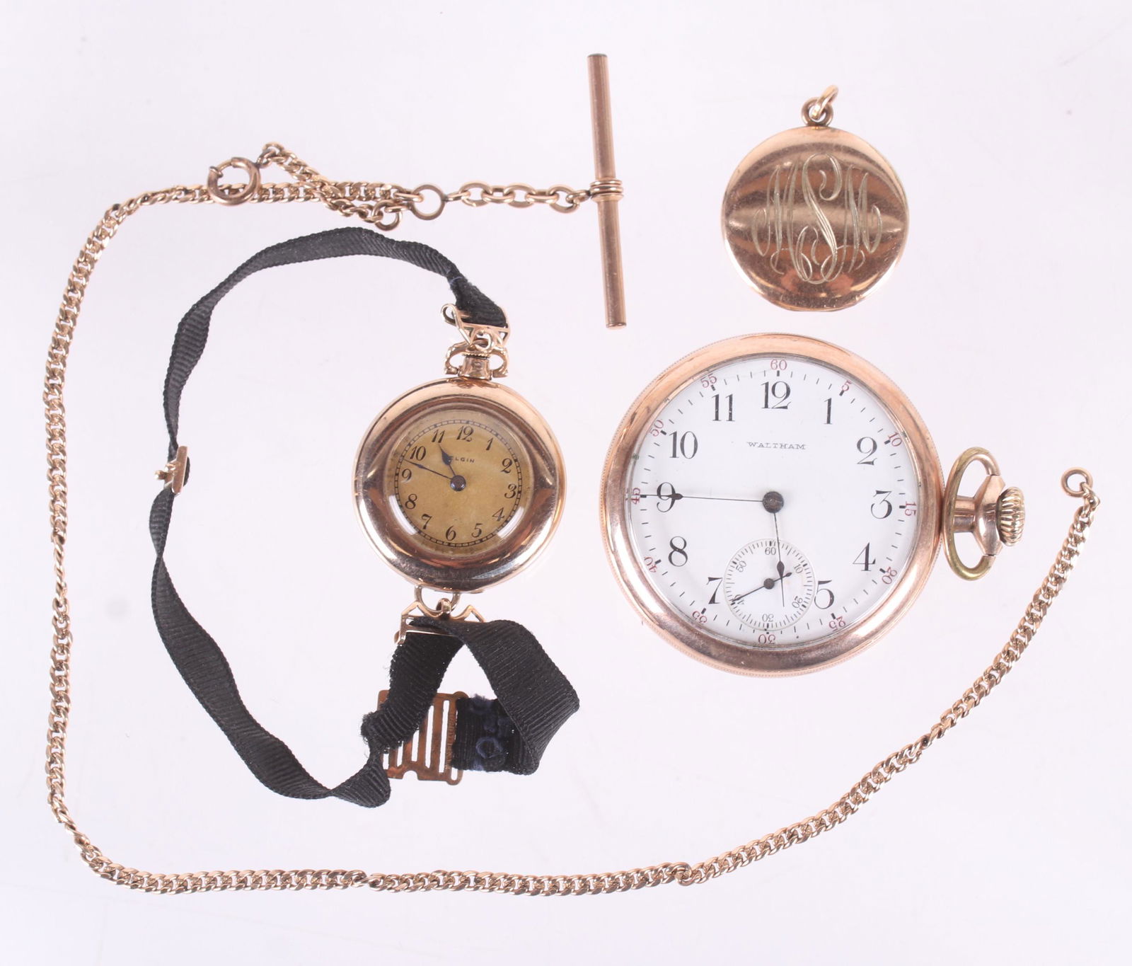 Two Gold Filled Watches and Chain (1 of 9)