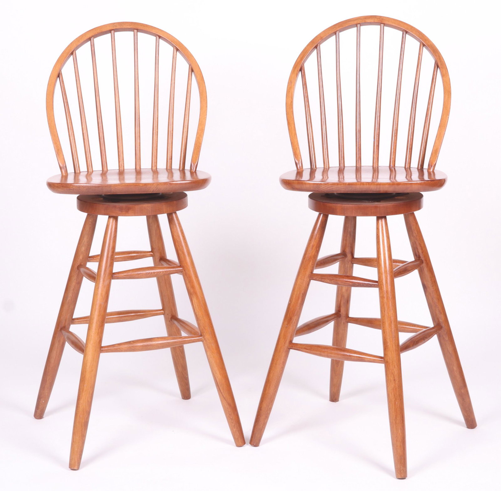 Pair of Modern Windsor Style Bar Stools (1 of 7)