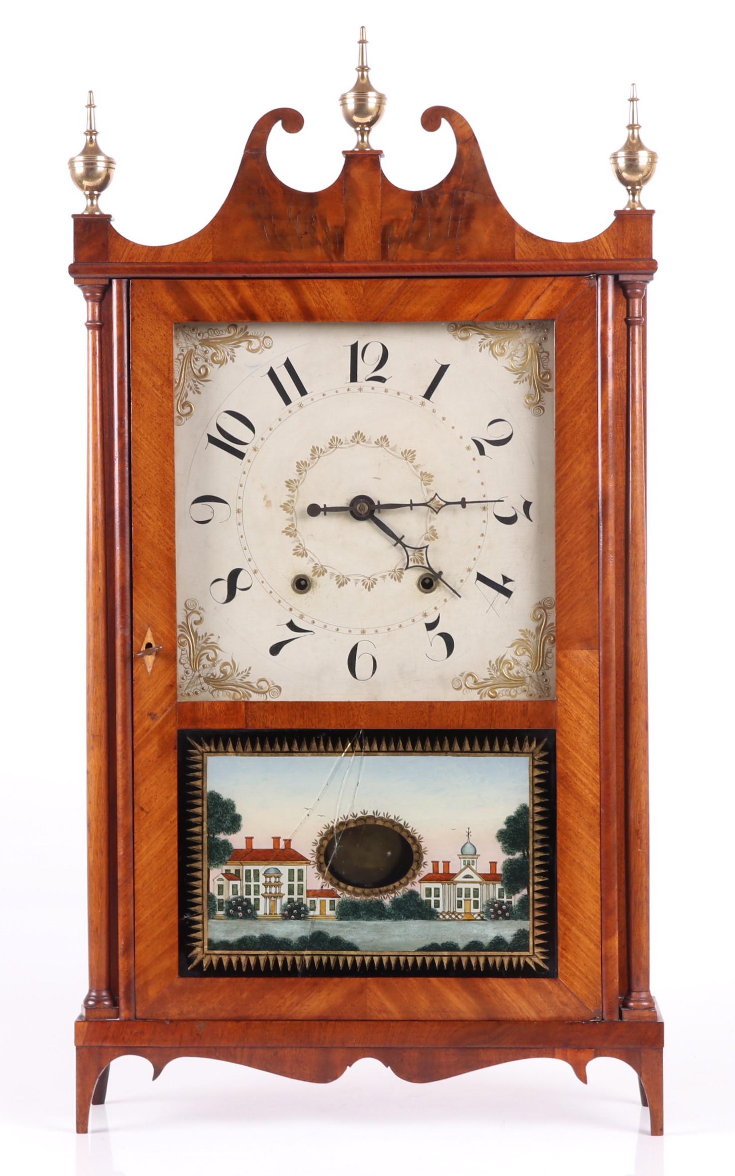 A Pillar and Scroll Clock, Chauncey Ives (1 of 15)