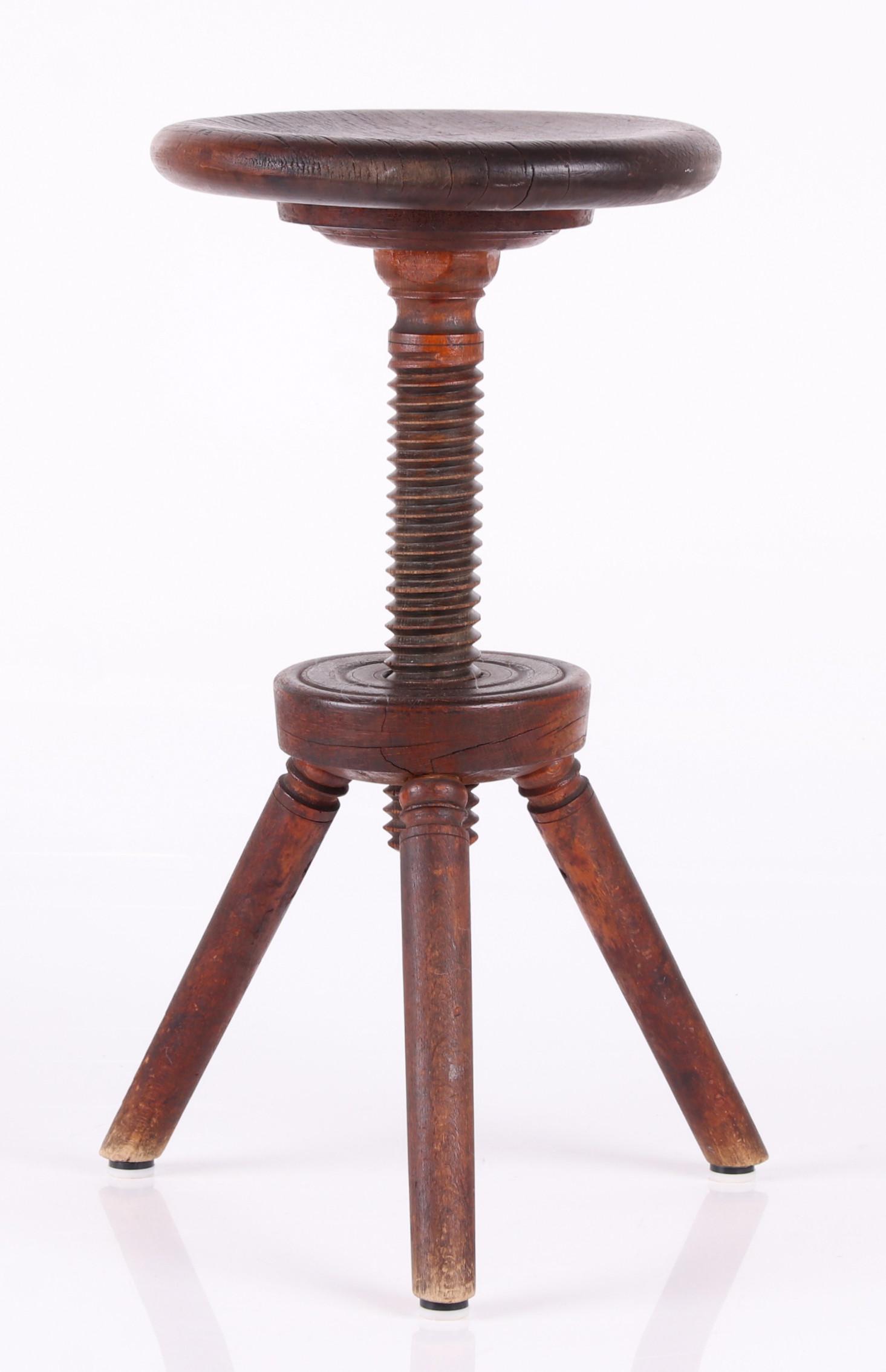 A 19th Century Wooden Stool (1 of 9)
