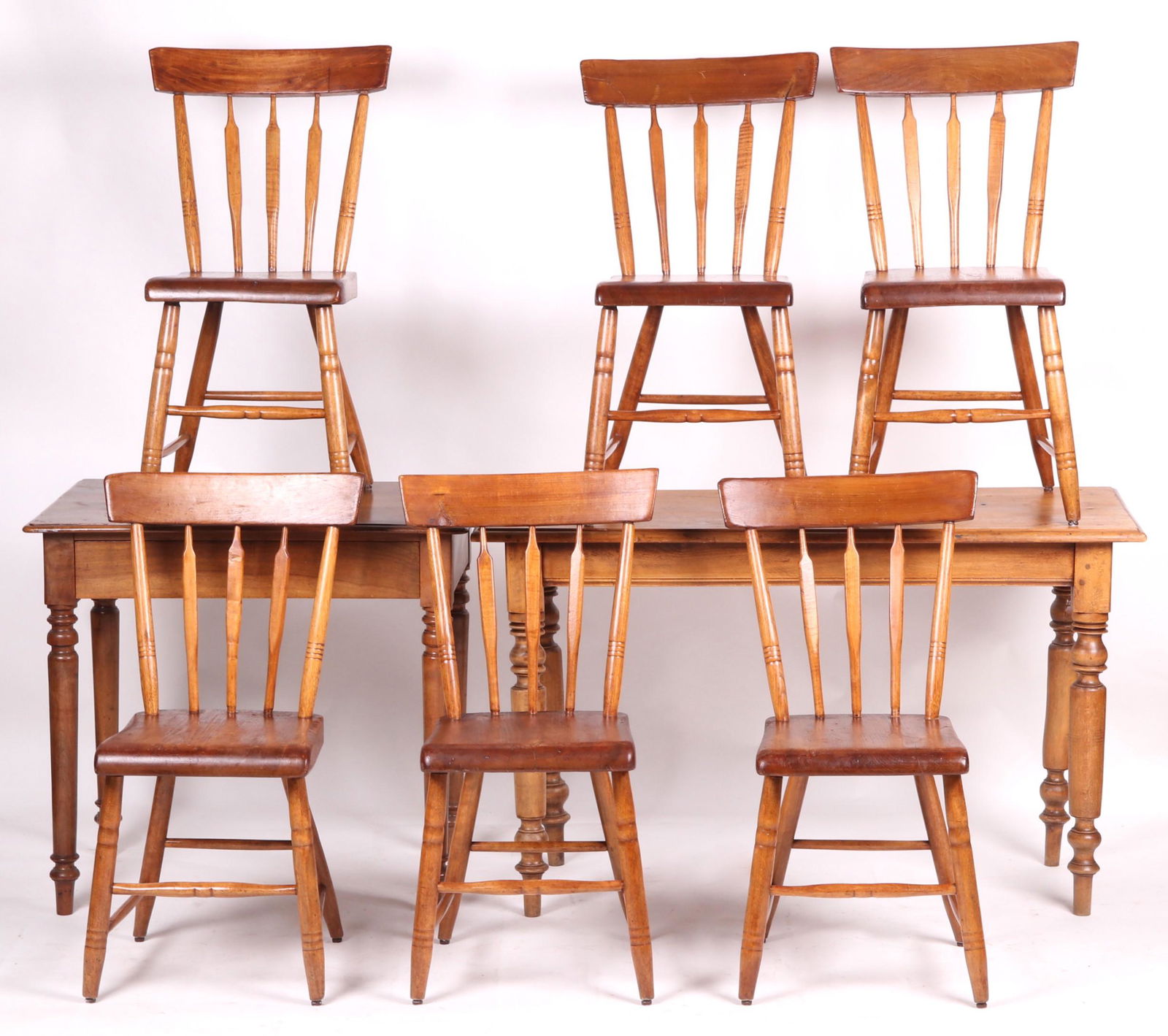 A Set of Arrowback Chairs and Two Tables (1 of 16)
