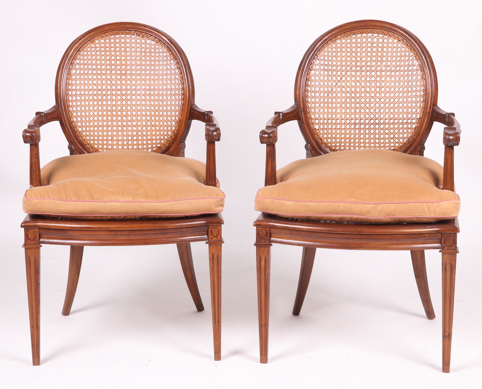 Pair of Louis XVI Style Caned Chairs (1 of 13)