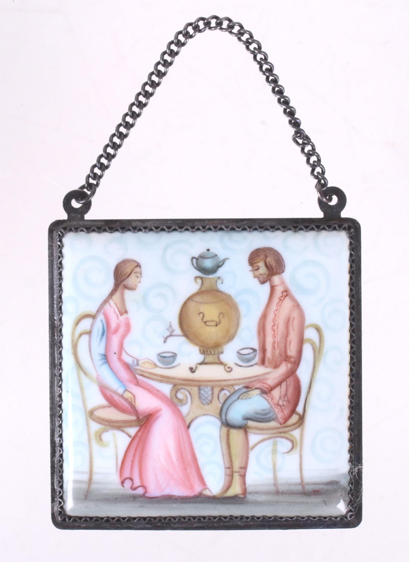 A Soviet Era Russian Enameled Picture (1 of 7)