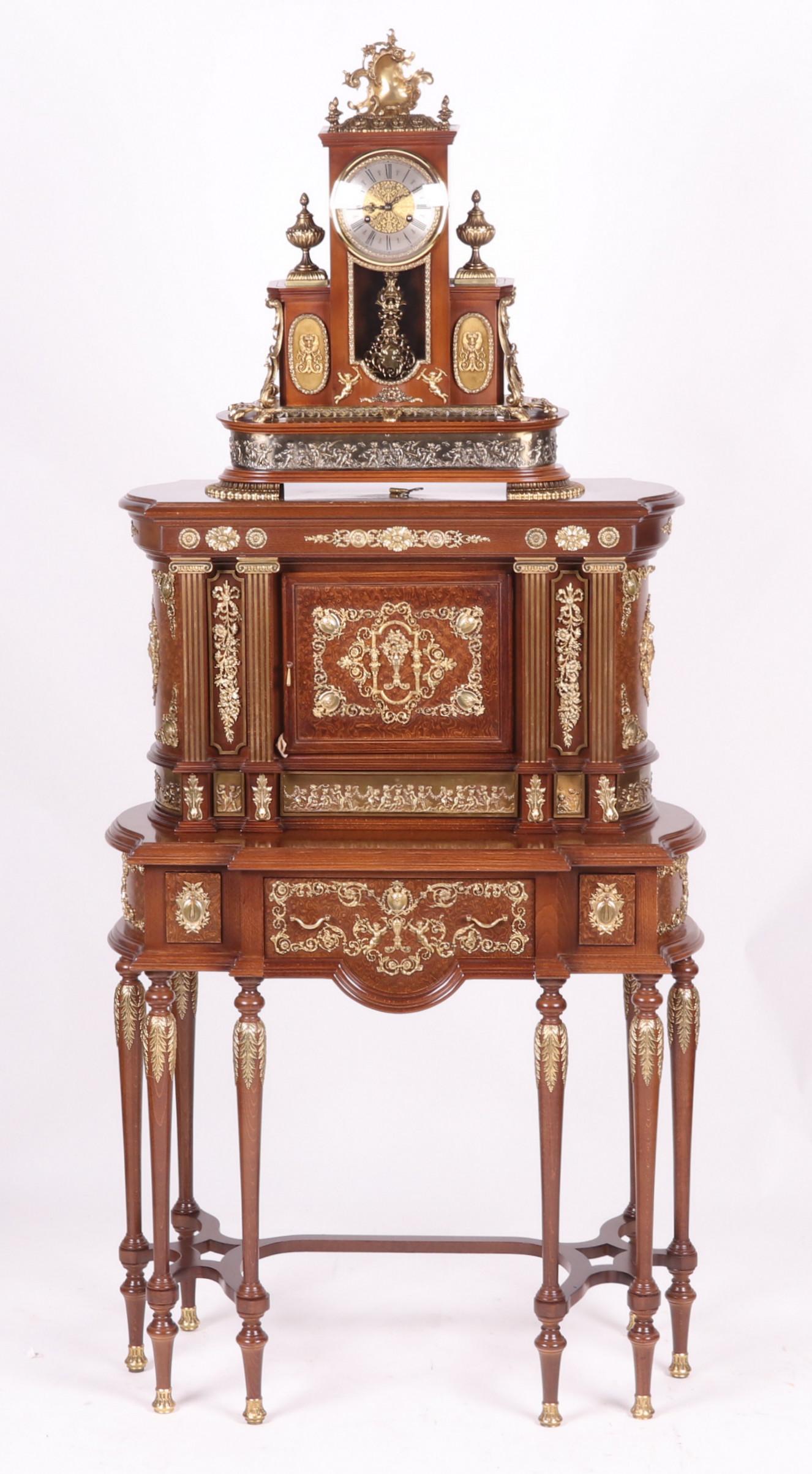 A Louis XVI Style Ormolu Cabinet with Clock (1 of 19)