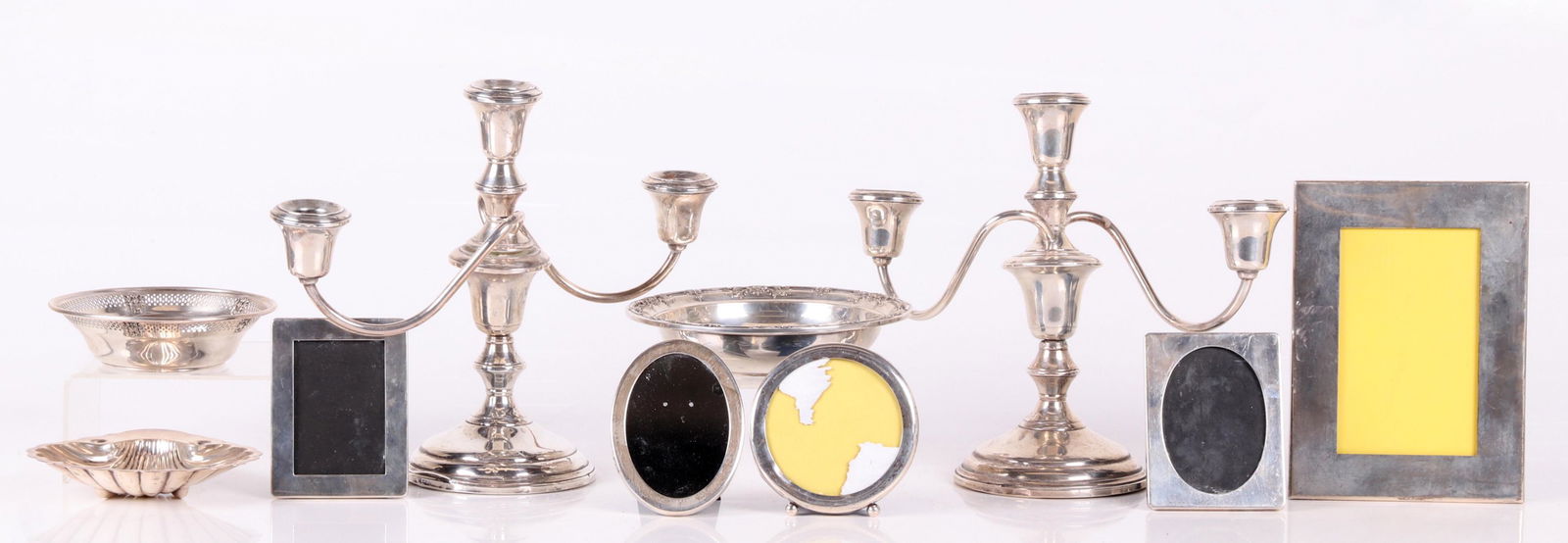 Estate Lot, Sterling Silver Frames and Candelabra (1 of 14)