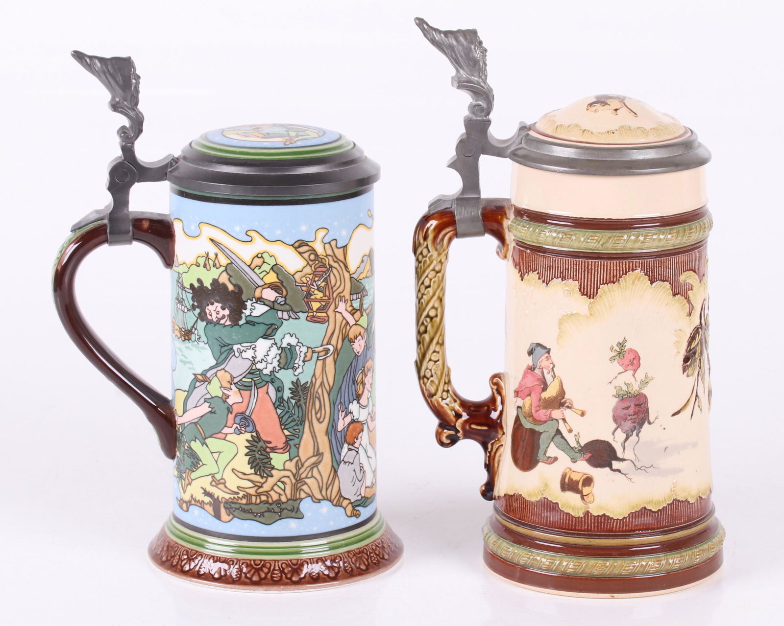 Two Mettlach Steins, Peter Pan and number 2184 (1 of 16)
