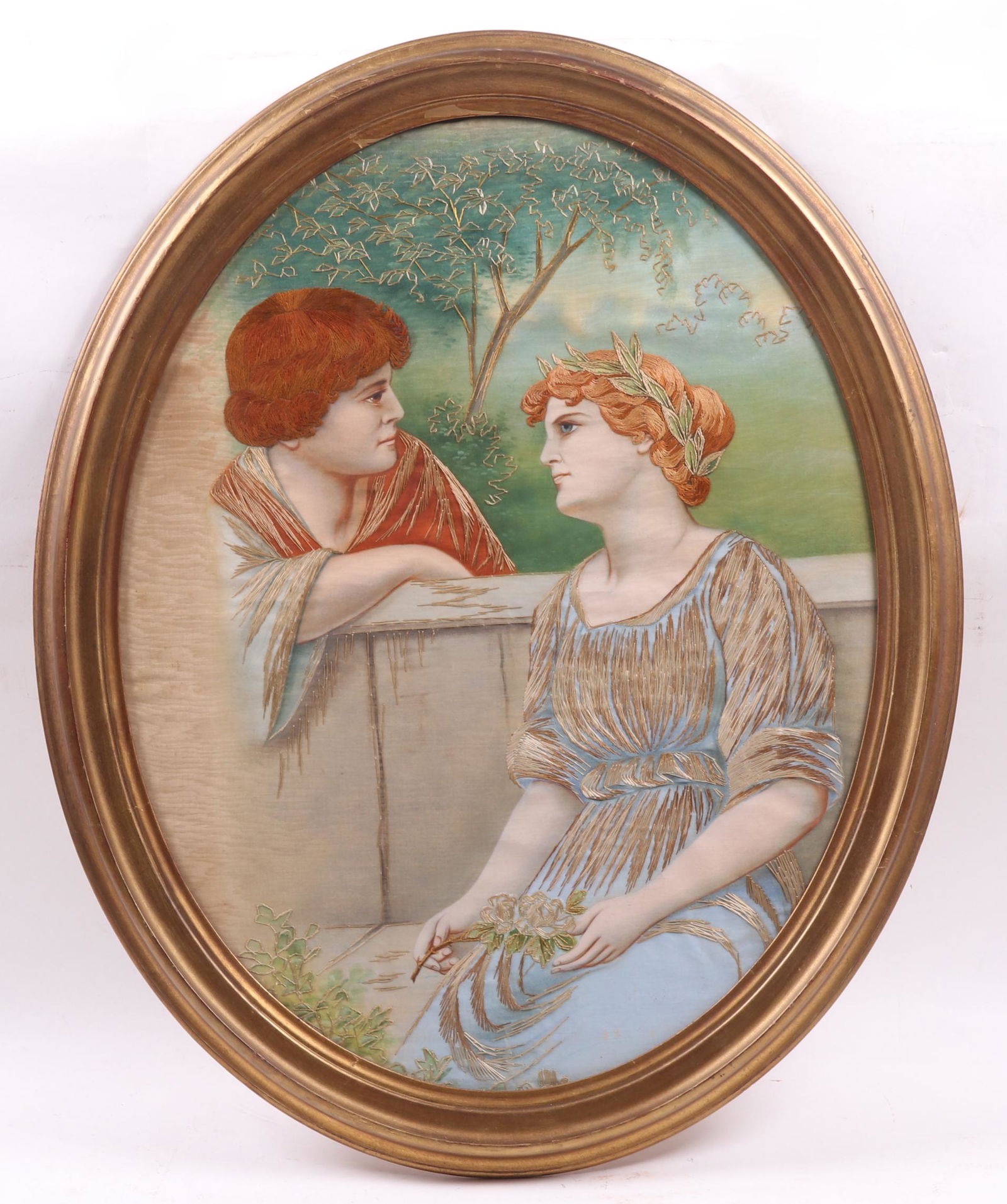 A Large 19th Century Silkwork Picture (1 of 4)