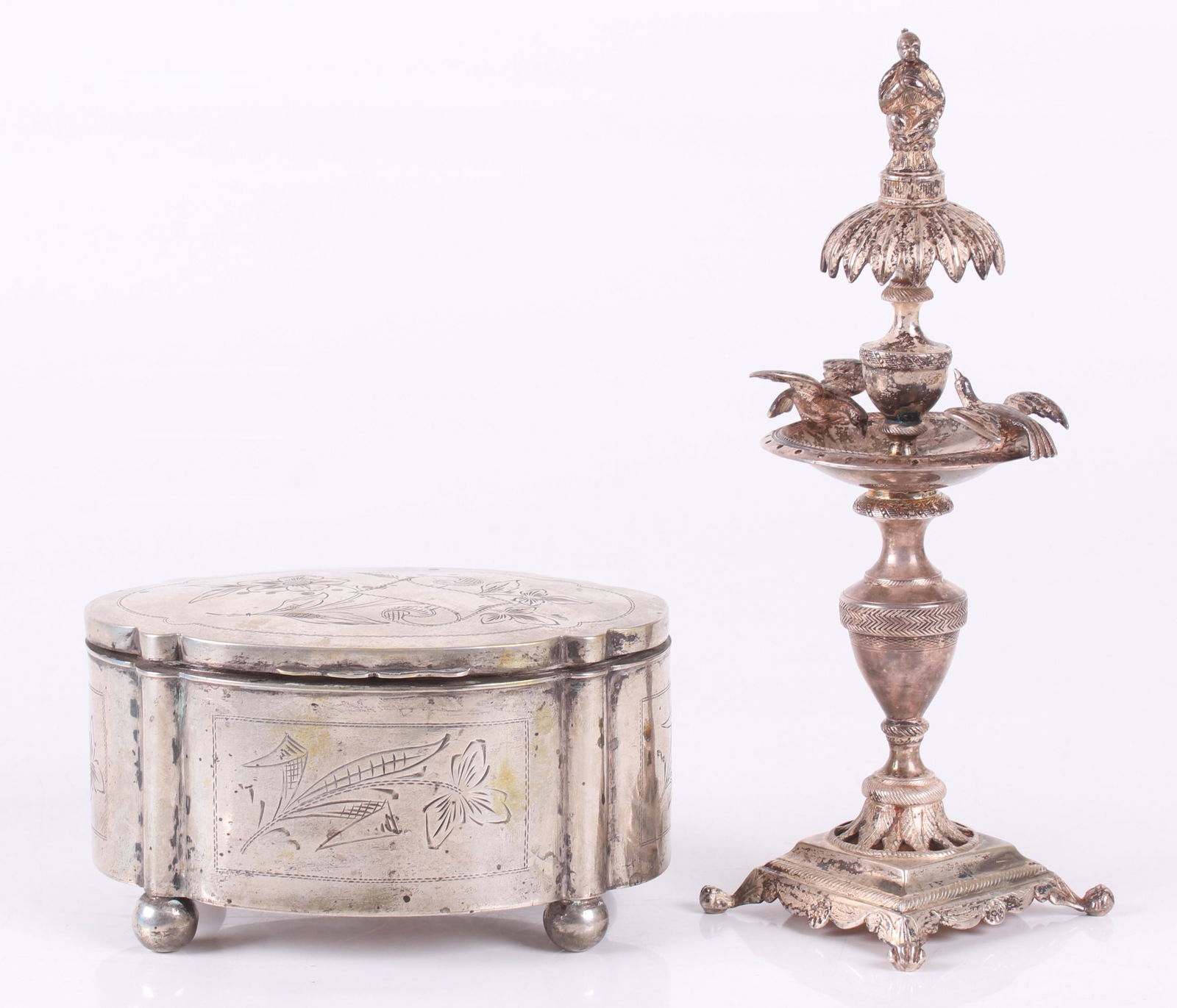 Two Pieces of Silver Including a Polish Box (1 of 13)