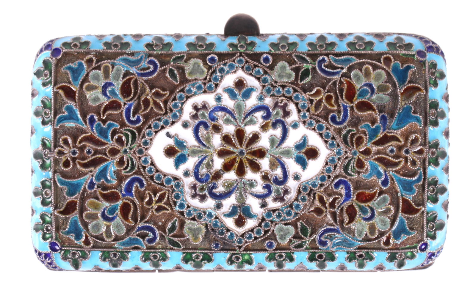 A Russian Silver Plique a Jour Snuff Box (1 of 10)