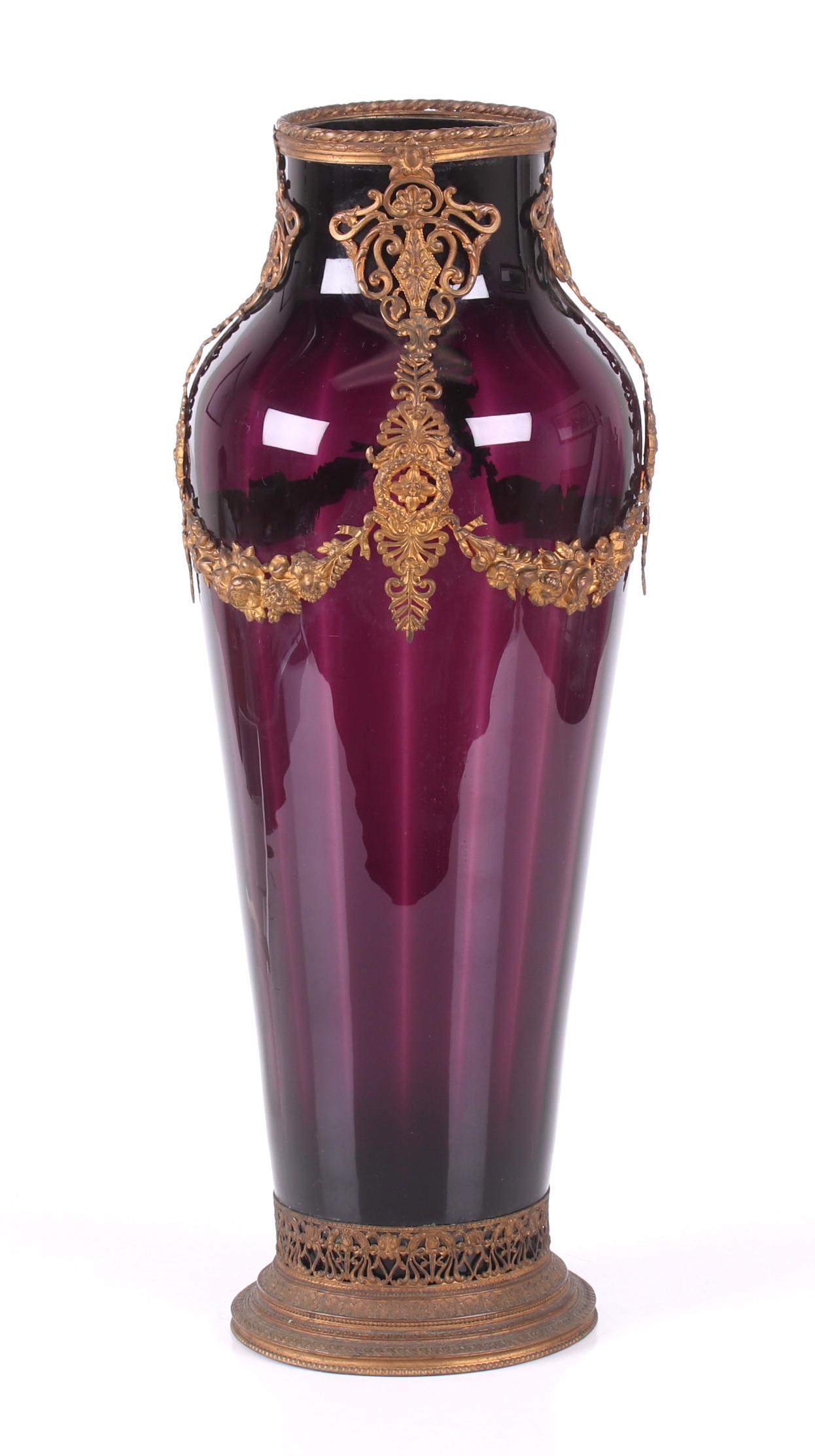 A Large Ormolu Mounted Glass Vase (1 of 9)