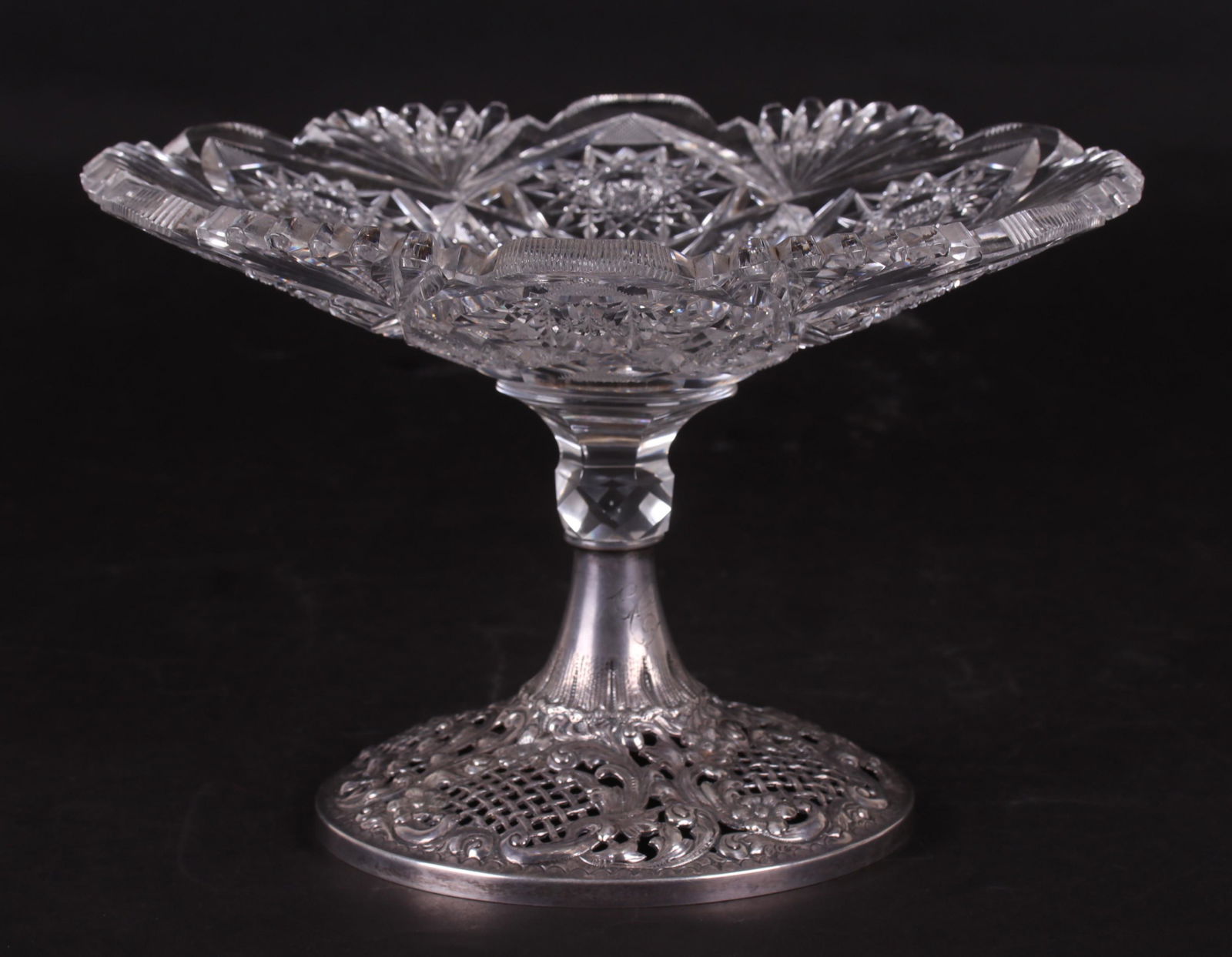 Cut Glass and Sterling Tazza, Hamilton & Diesinger (1 of 10)