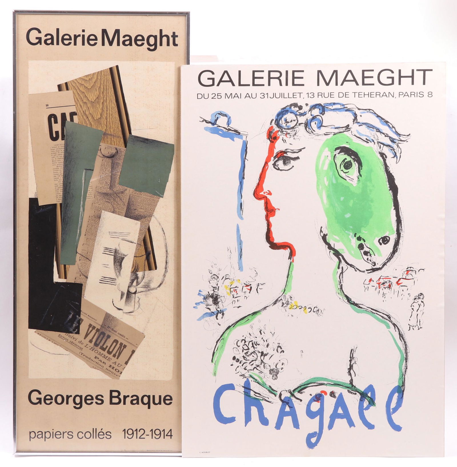 Two Galerie Maeght Posters, Braque, Chagall (1 of 12)