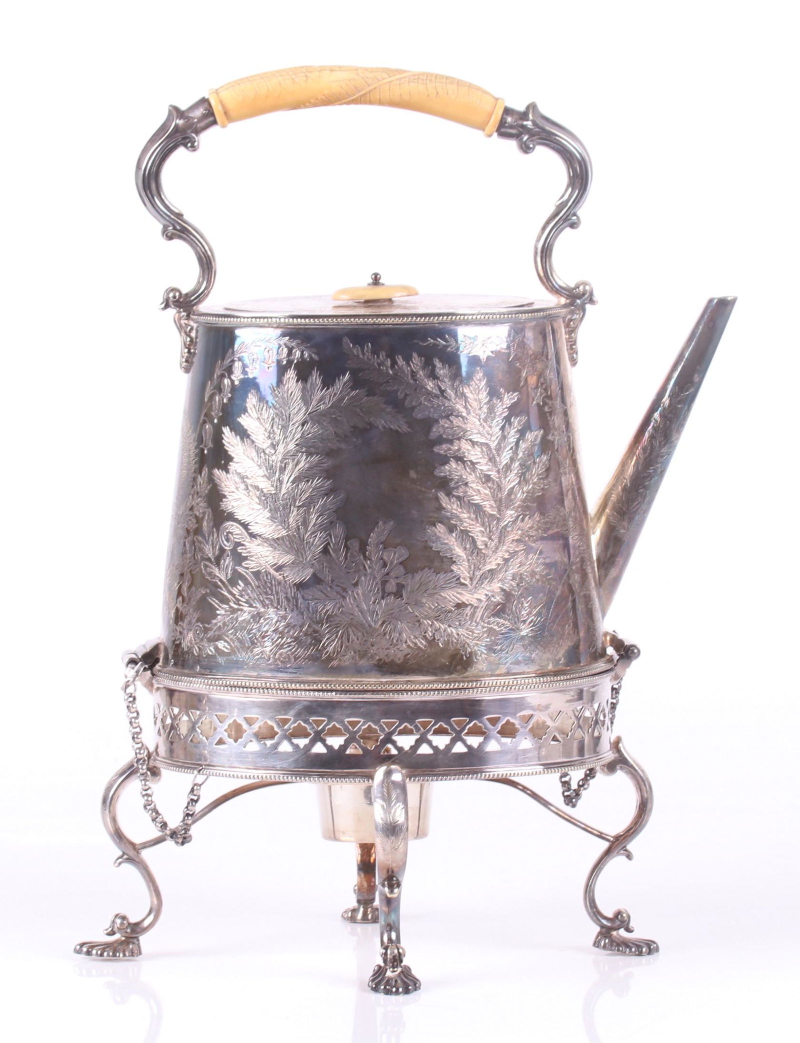 A Silver Plated Kettle on Stand, Mappin & Webb (1 of 13)
