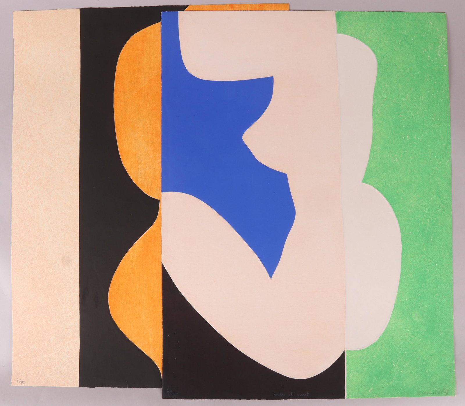 Barbara Kwasniewska, Two Etchings: "Femme" numbered 6/75 and "Belles De Nuit" numbered 70/75, both pencil signed. Dimensions: Each sheet is 30" x 22 3/4".