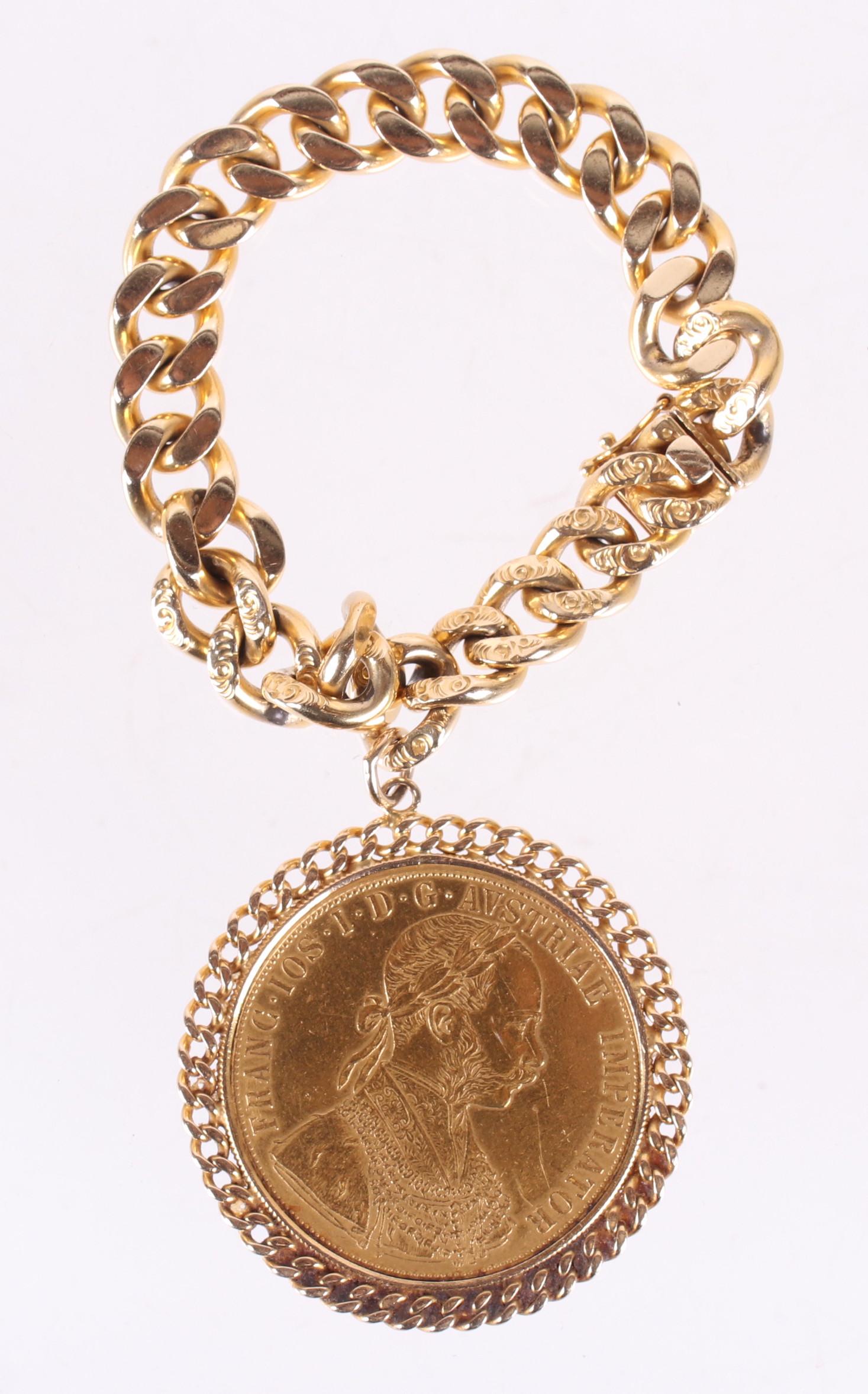 An Austrian Four Ducat Coin With 14k Bracelet (1 of 6)