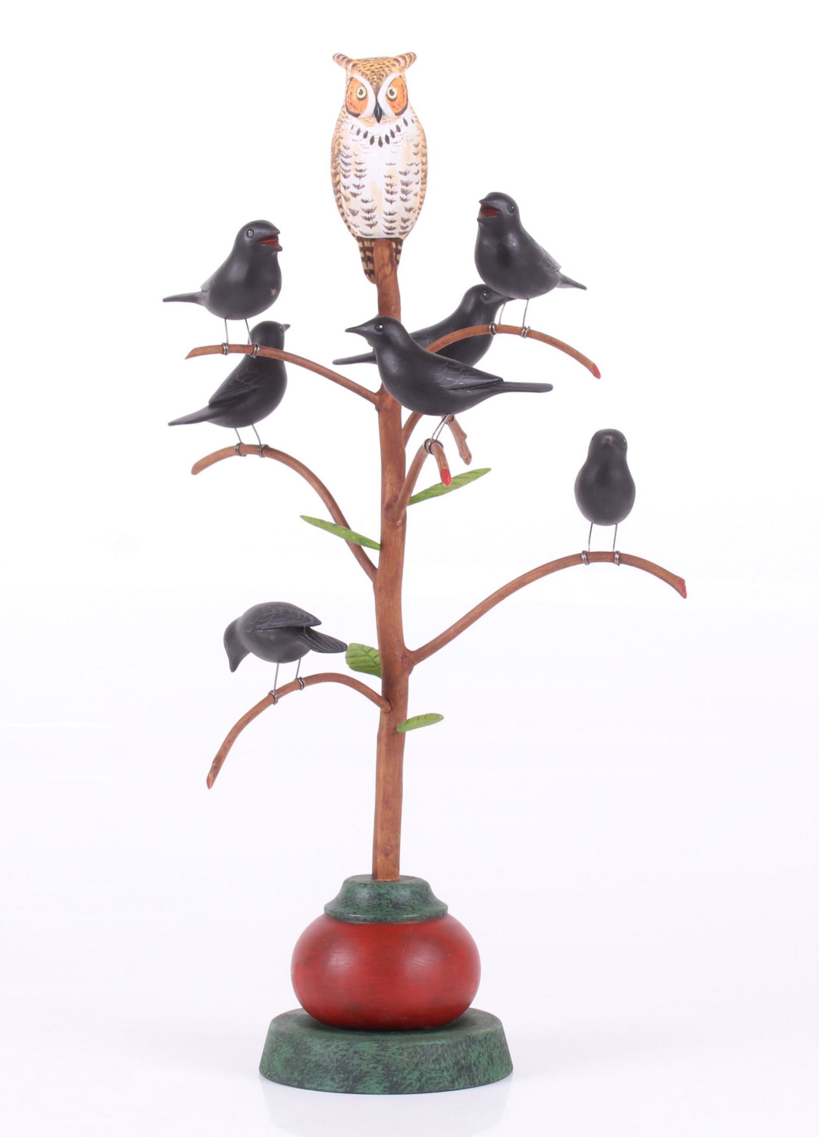 Manfred K Scheel, Folk Art Bird Tree , Owl (1 of 11)