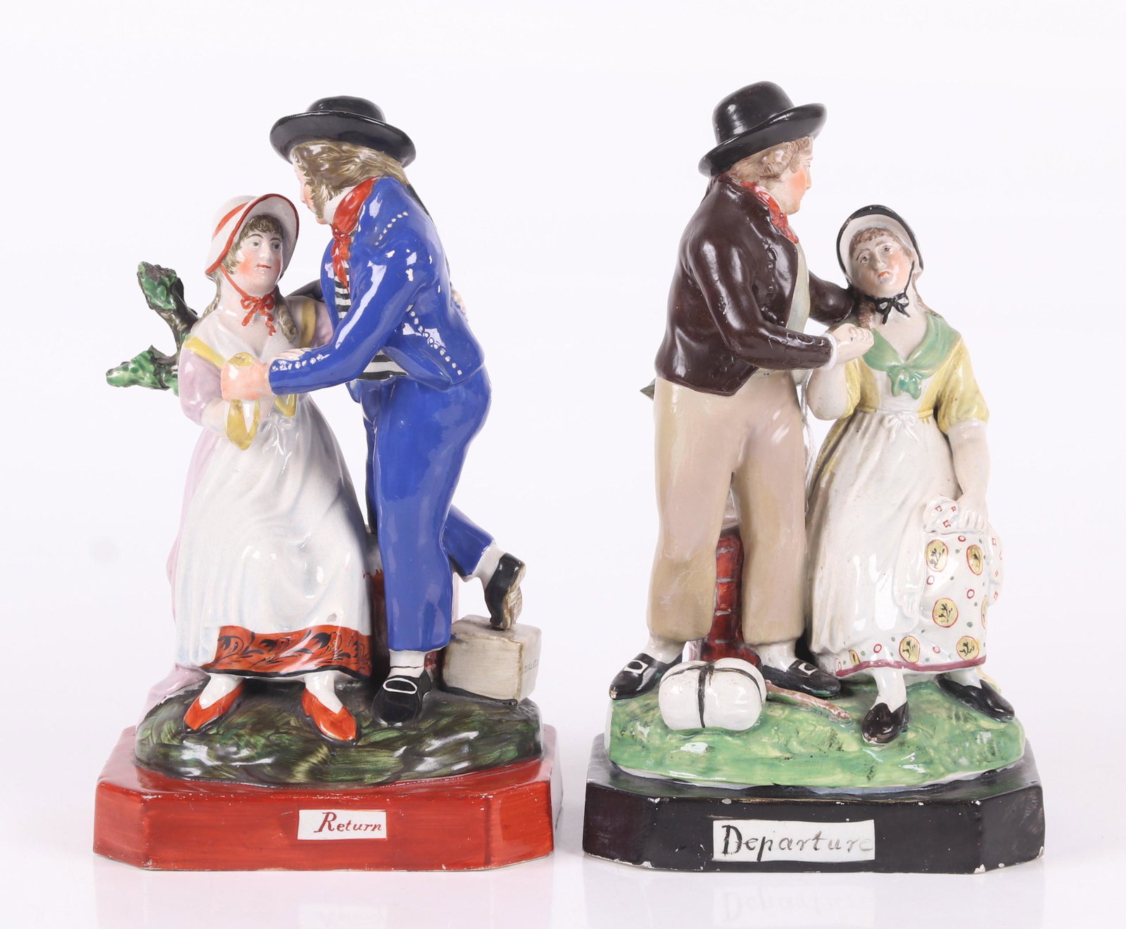 A Pair of Pearlware Staffordshire Figures (1 of 12)