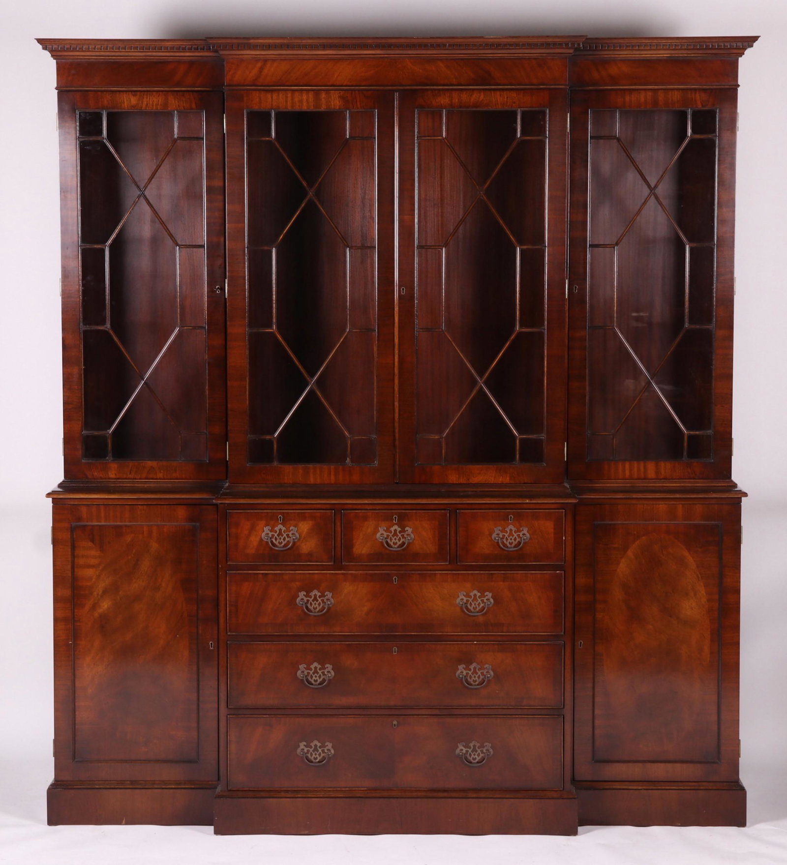 A Georgian Style Mahogany Breakfront (1 of 12)