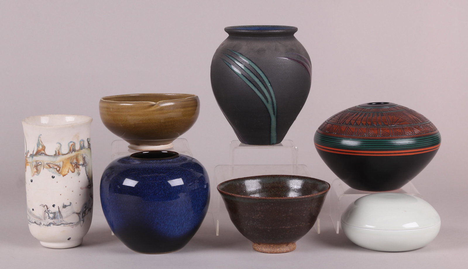 A Group of Modern Pottery Including Paul Lansing (1 of 20)