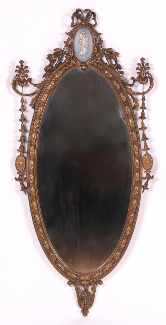 A Gilt Gesso Neoclassical Style Mirror (1 of 7)