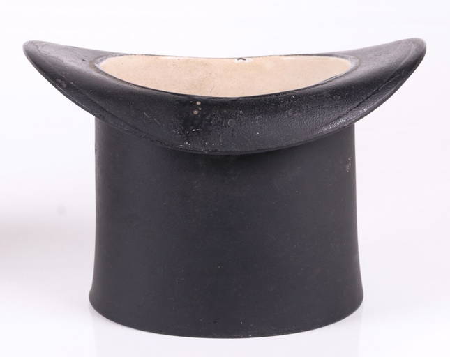 A Cast Iron Top Hat Form Spittoon