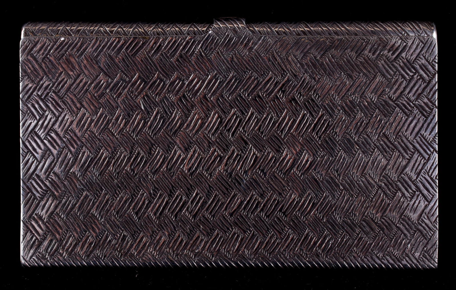 A Sterling Card Case, John Hardy: A card case with a basket weave surface and marked "925 Indonesia John Hardy". Dimensions: 3 3/4" x 2 1/4". The approximate weight is 2.25 troy ounces. Provenance: From a local collection.