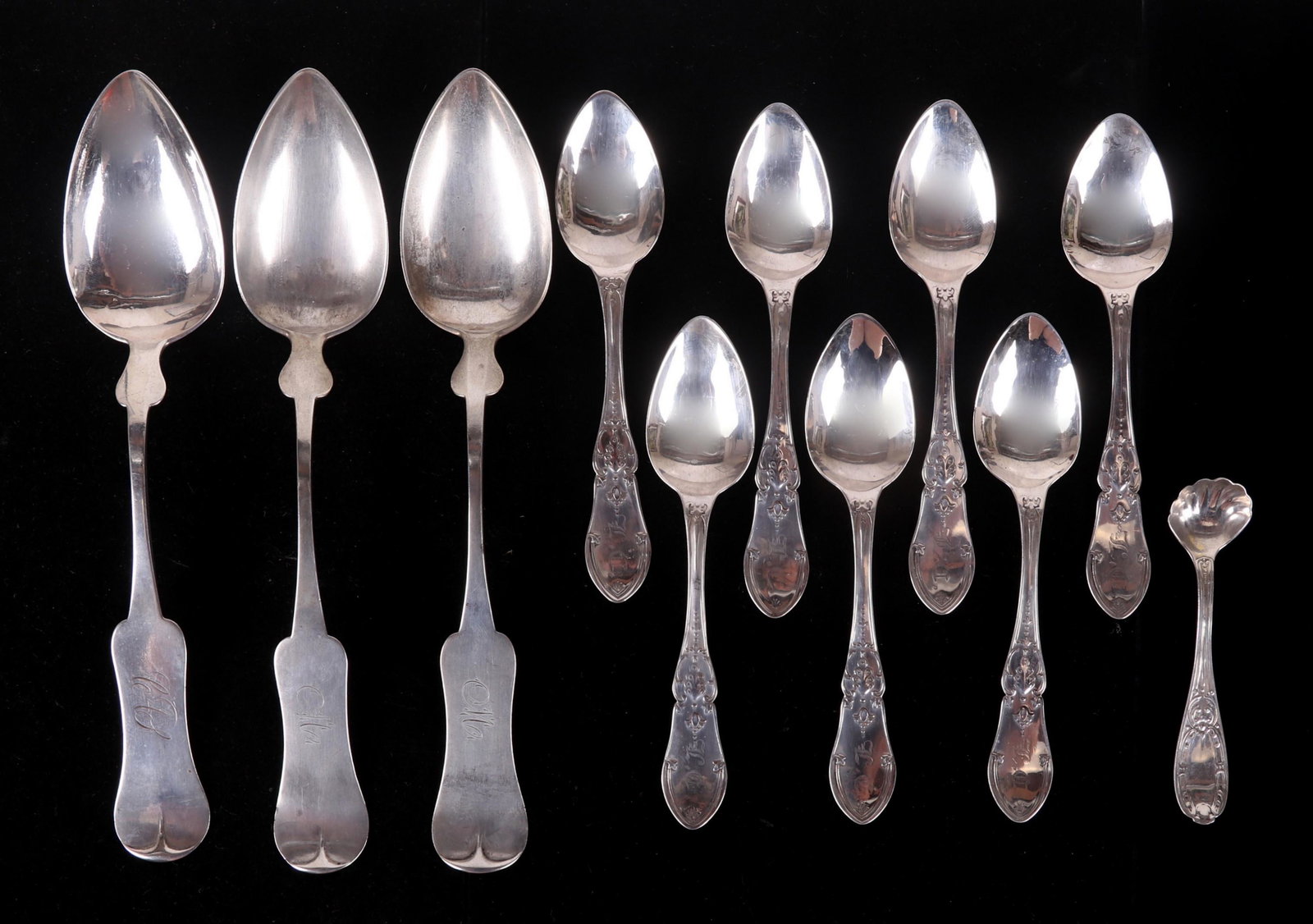 Eleven Mid Western Coin Silver Spoons (1 of 7)