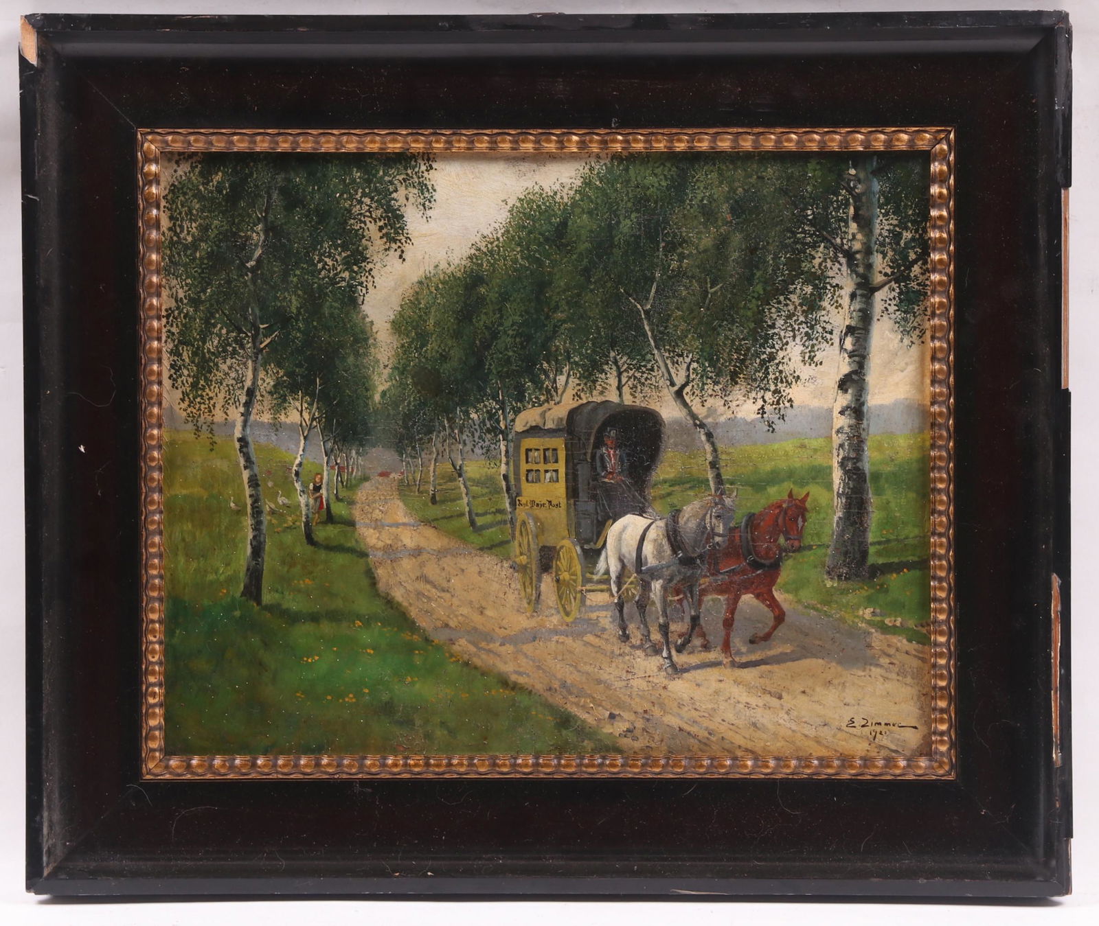 Ernst Zimmer (Born 1864) Oil on Board (1 of 8)