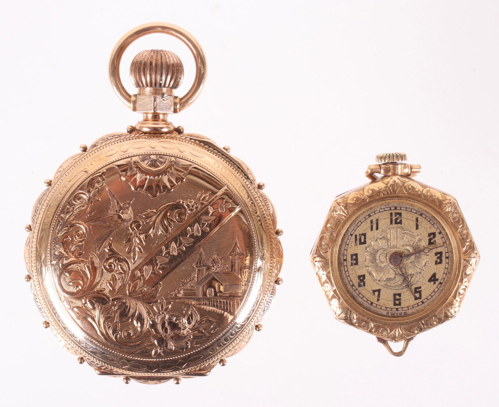 Two 14k Gold Pocket Watches (1 of 11)