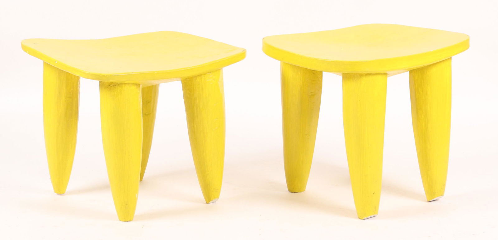 A Pair of Yellow Painted Stools (1 of 6)
