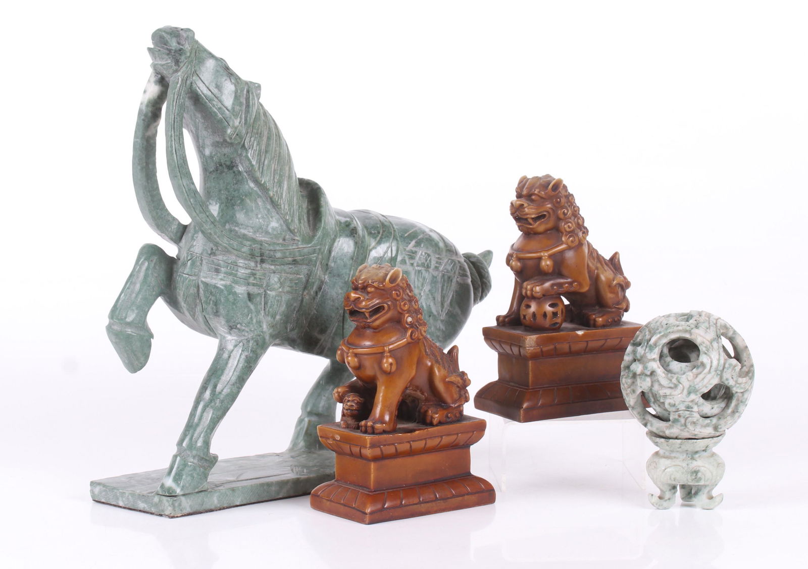 Four Chinese Stone Carvings (1 of 11)