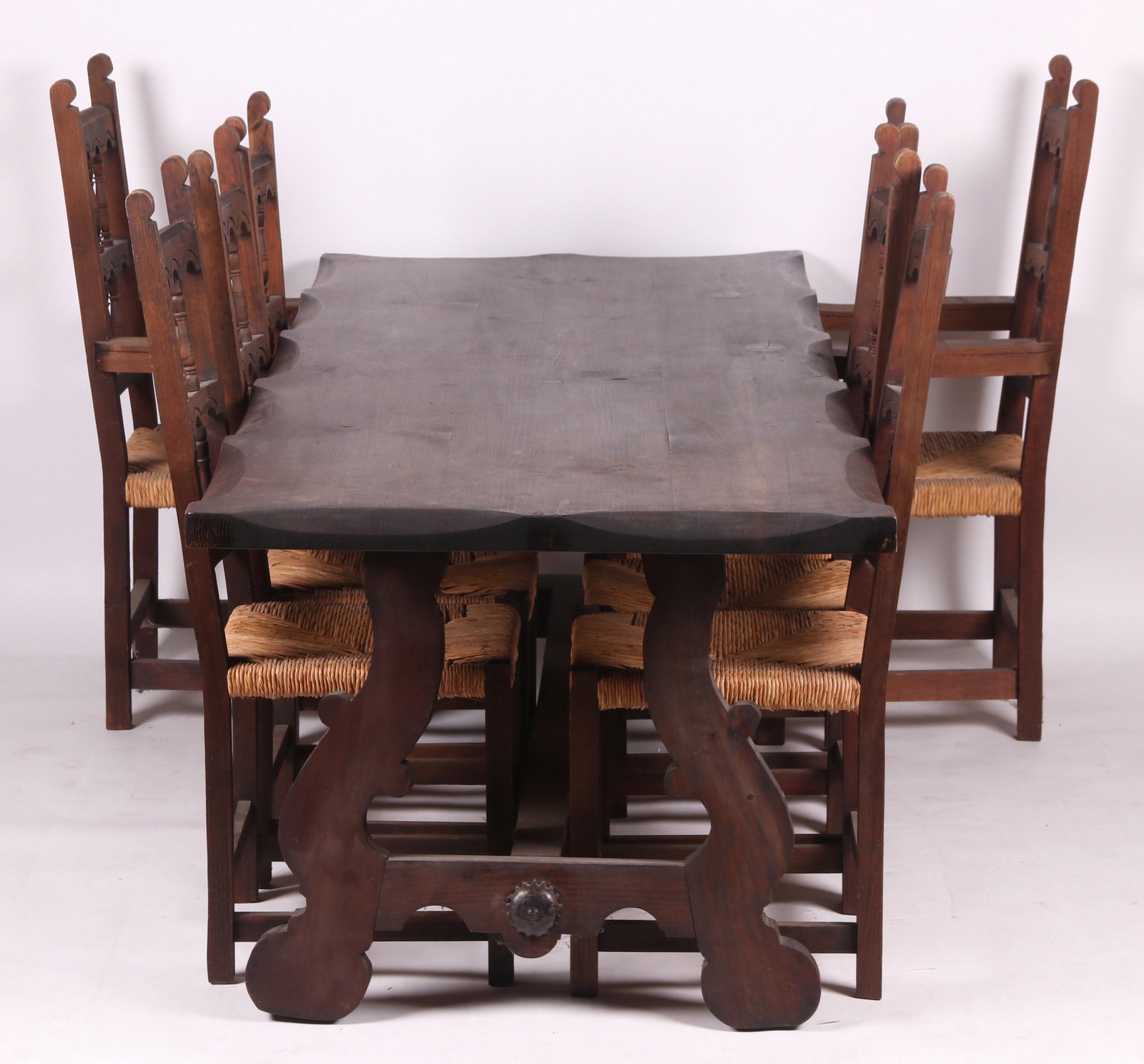 A Spanish Colonial Style Trestle Table and Chairs (1 of 17)