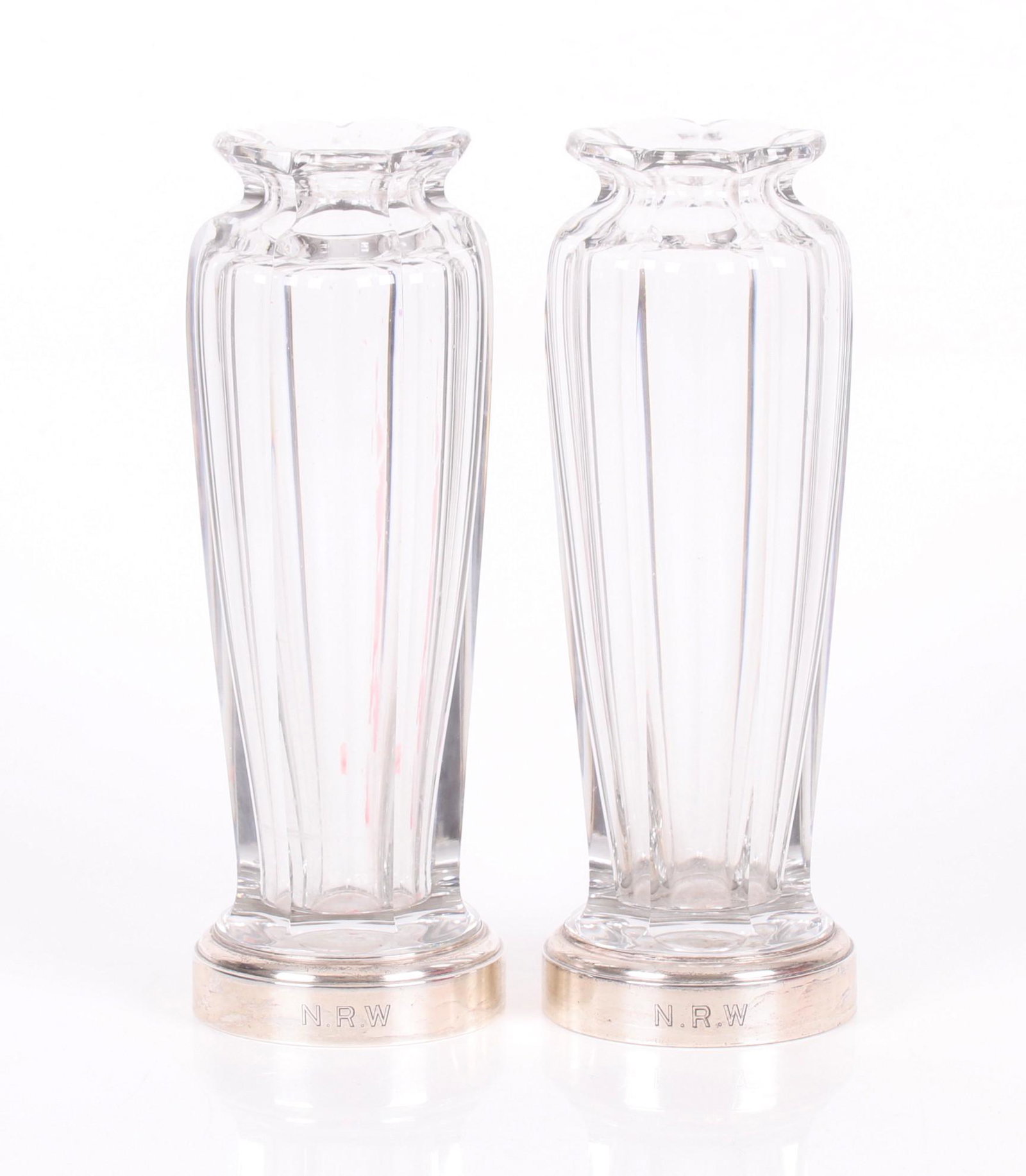 A Pair of Vintage Cartier Sterling Crystal Vases (1 of 8)