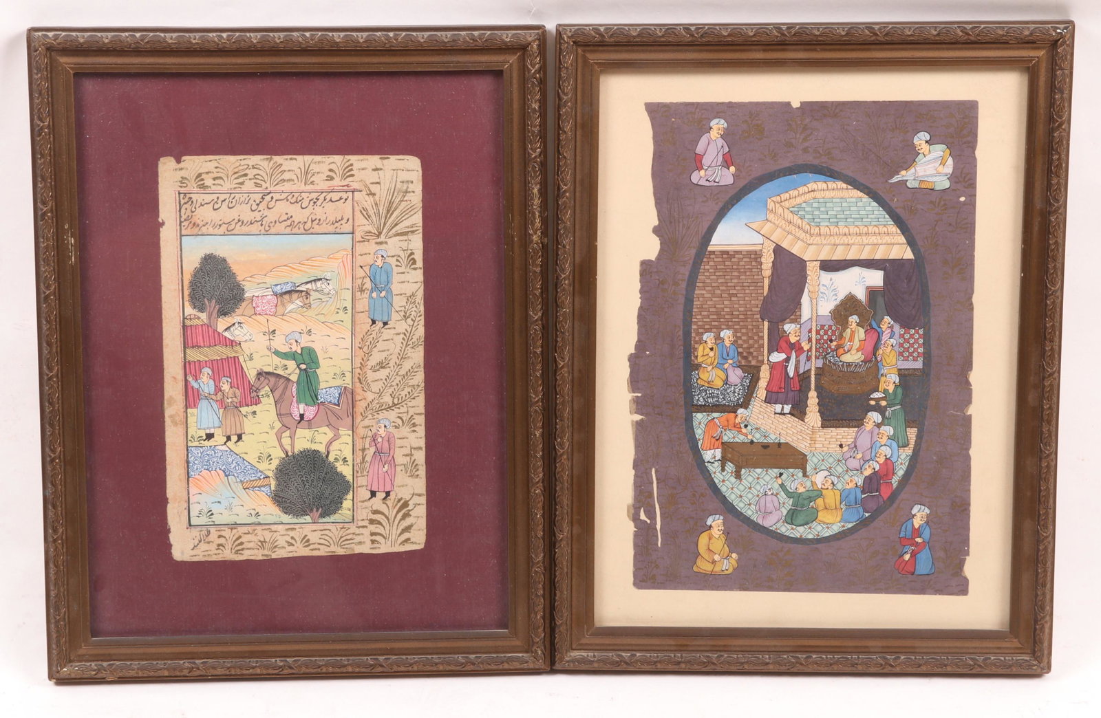A Pair of Persian Illuminated Pages, Framed (1 of 10)