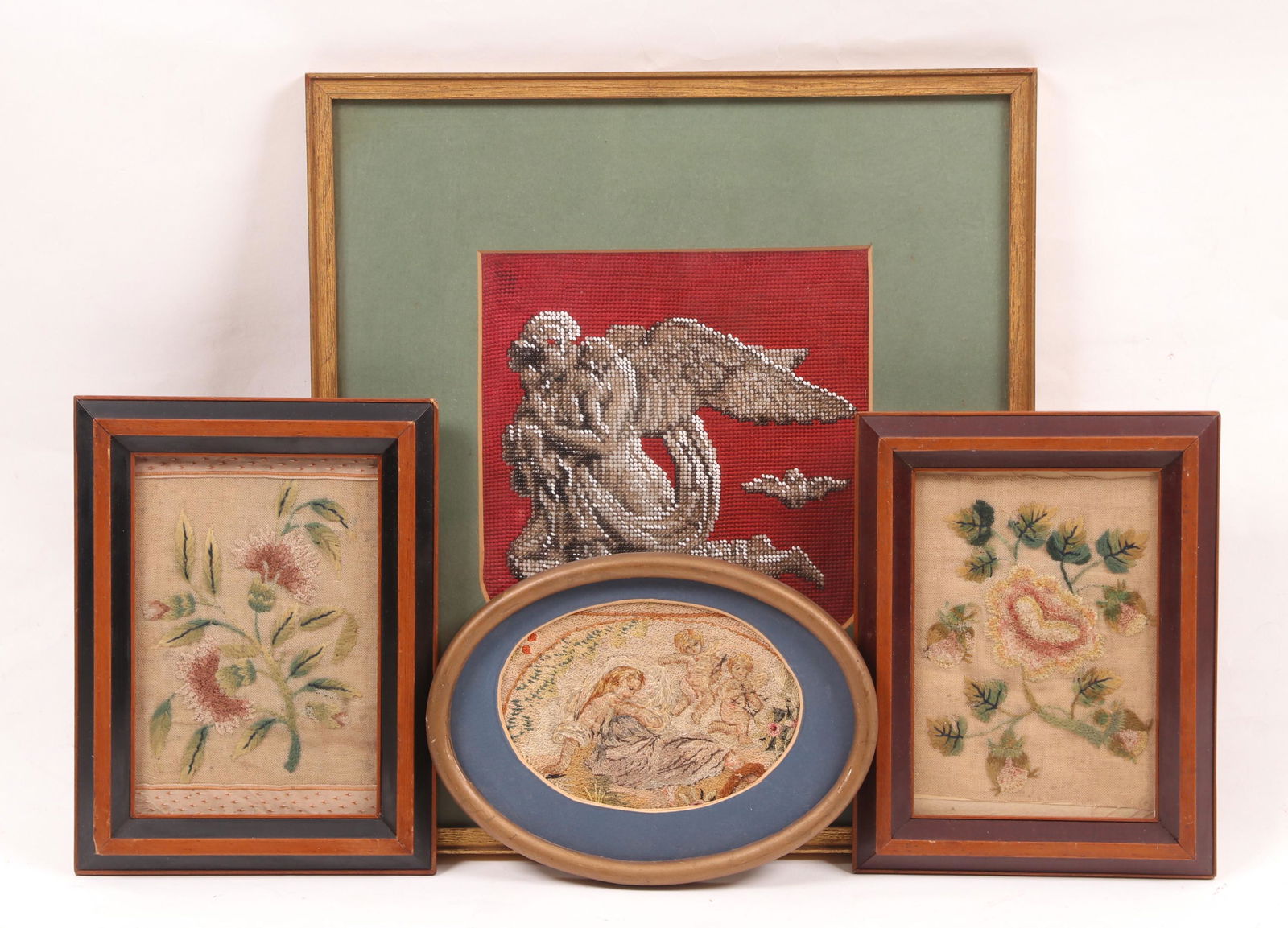 Four Framed Needlework Pieces (1 of 10)