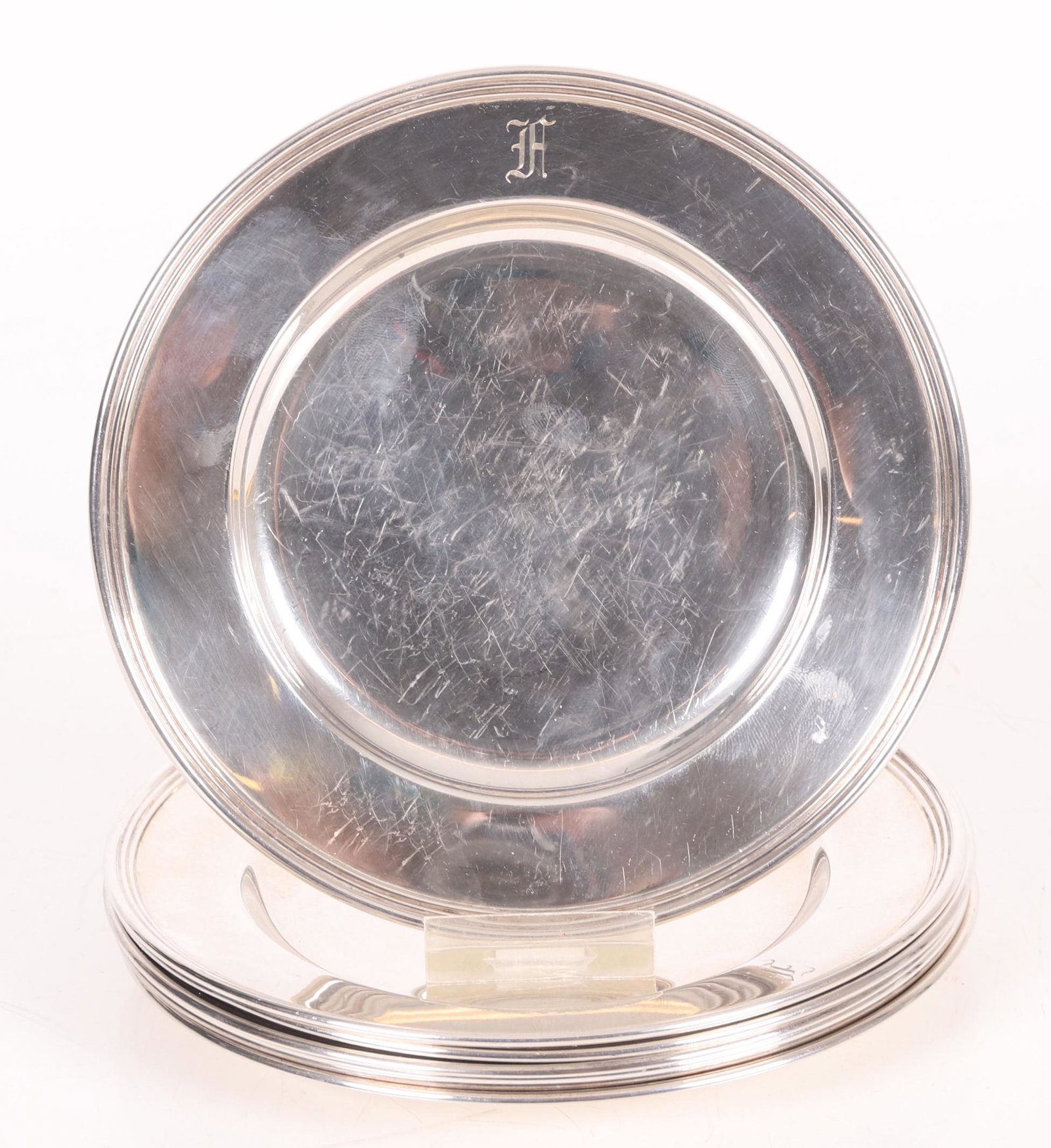 A Set of Sterling Bread Plates (1 of 5)