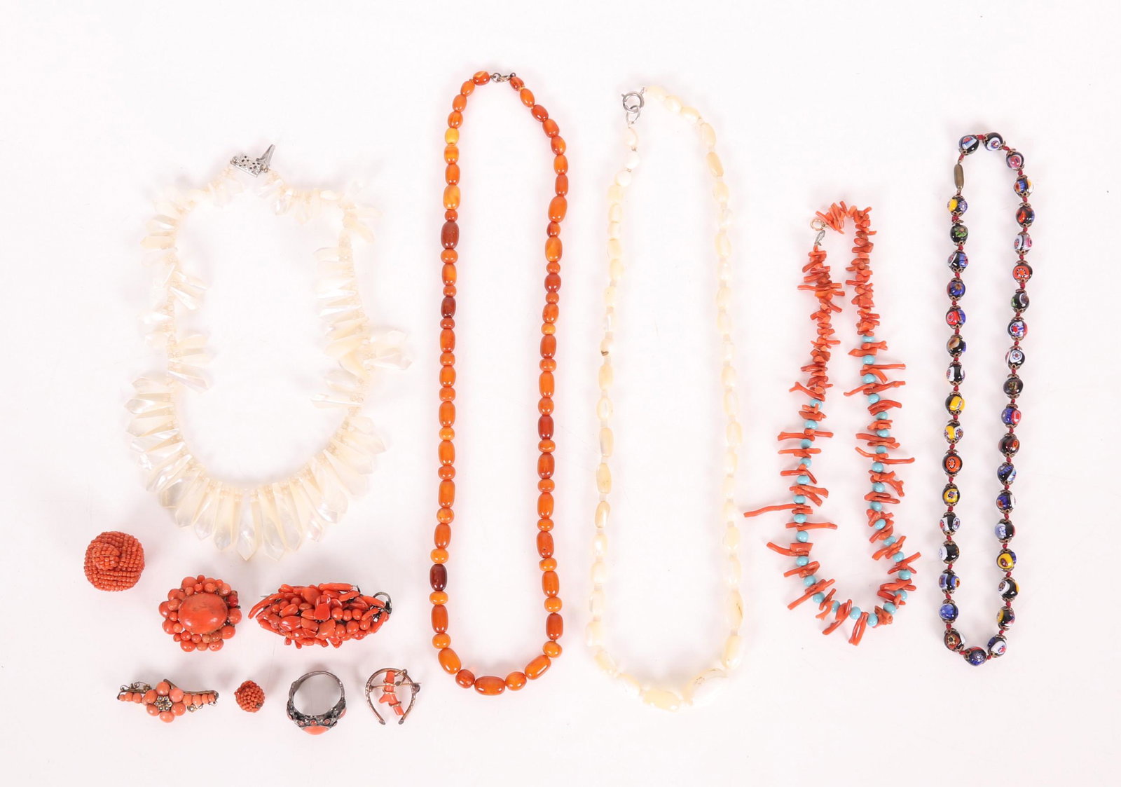 A Group of Jewelry including Coral (1 of 12)
