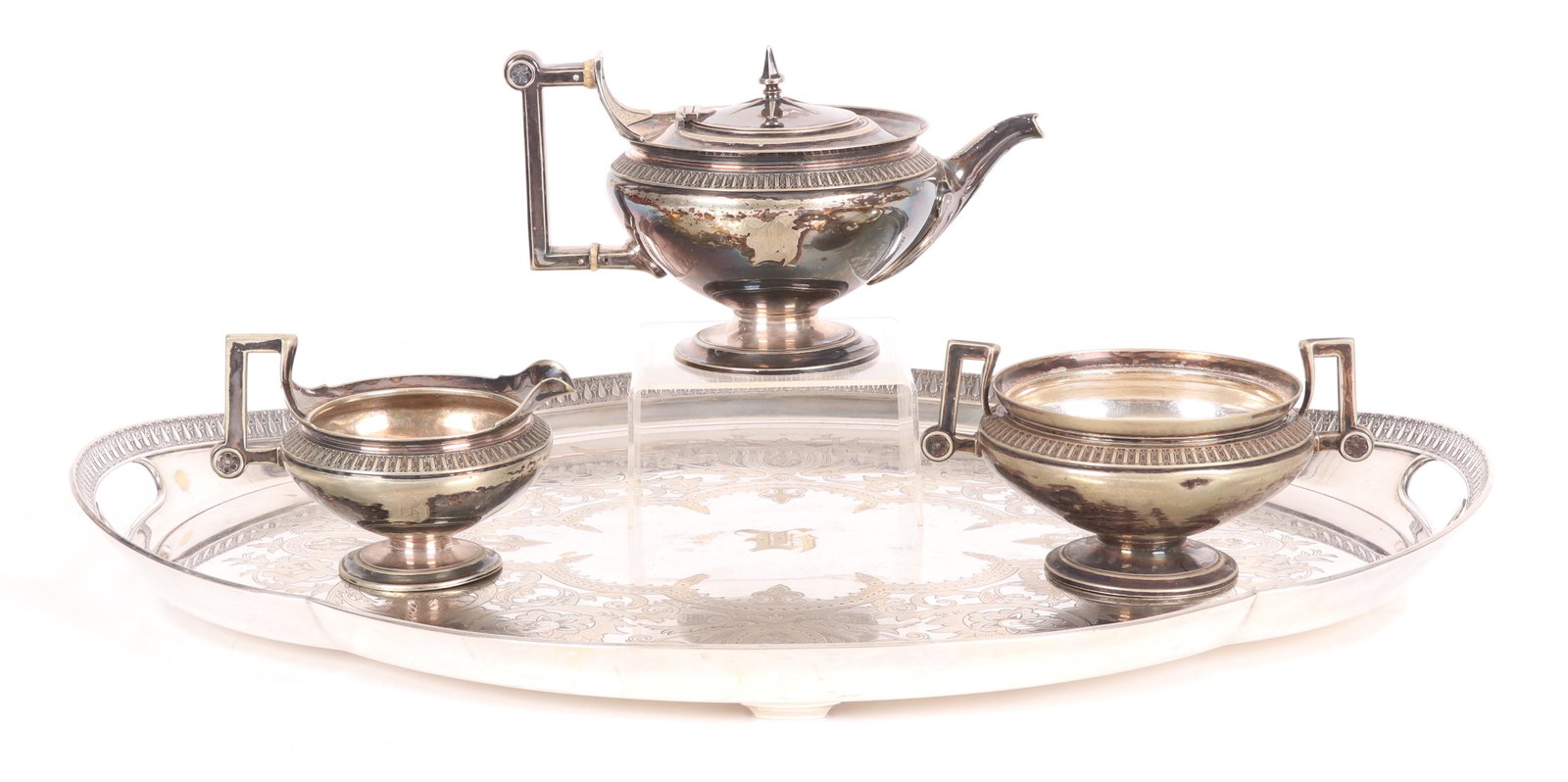 A Gorham Silver Plated Tea Set and Tray (1 of 10)