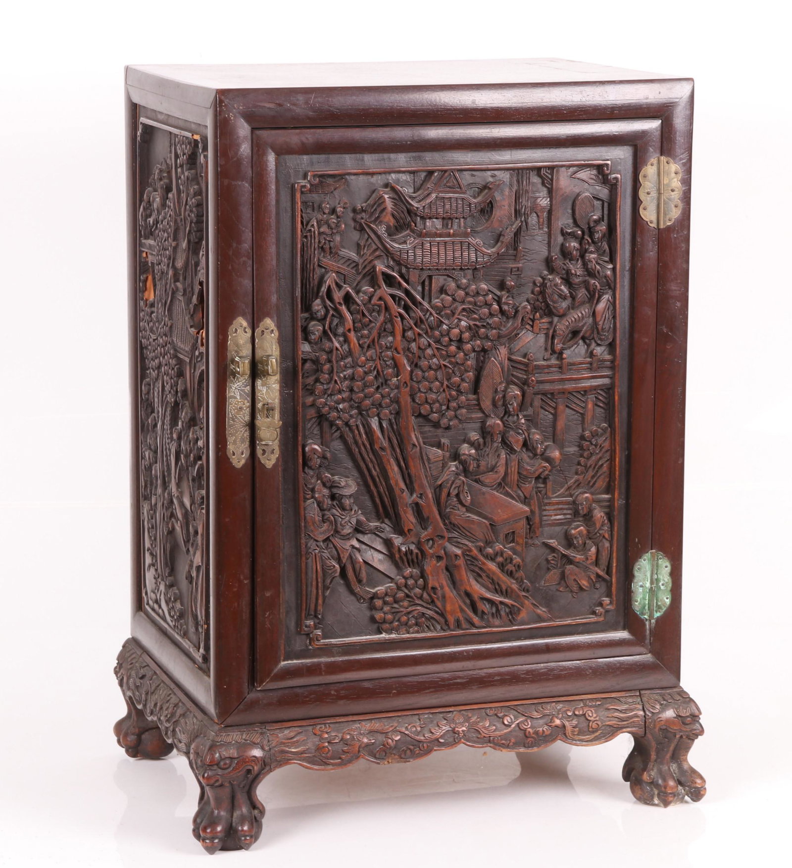 A Chinese Export Carved Cabinet (1 of 12)