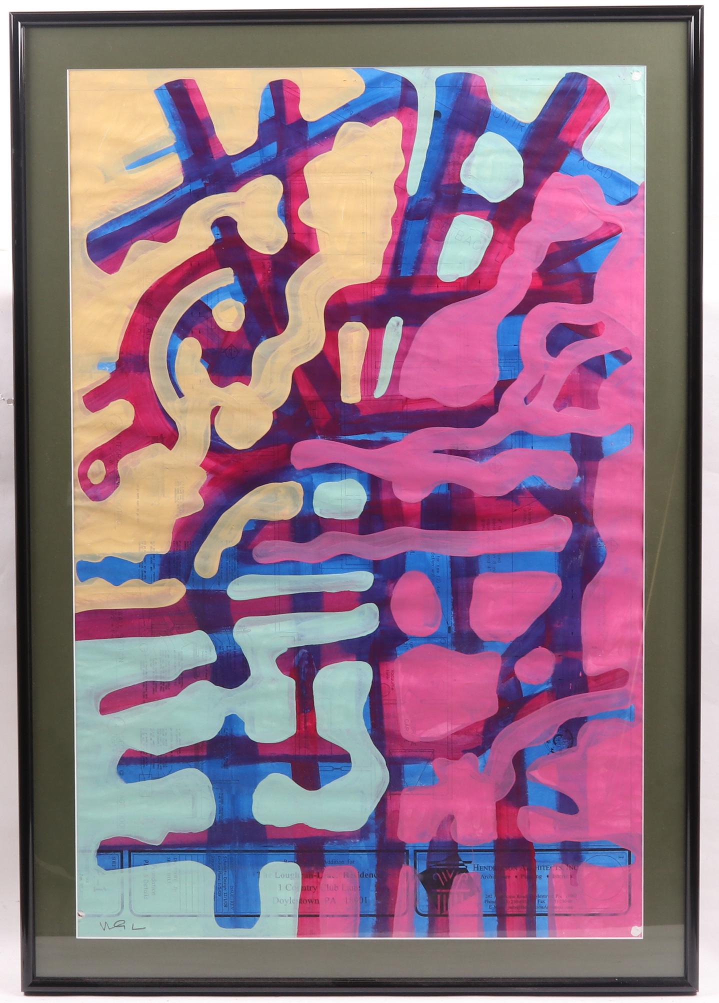 Wayne Cunningham (20th Century) Acrylic on Paper (1 of 7)