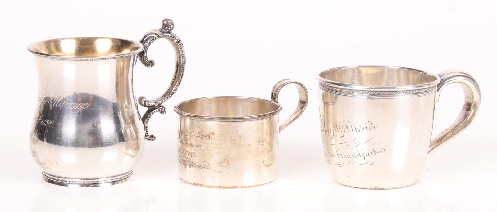 Three Sterling Child's Cups (1 of 9)