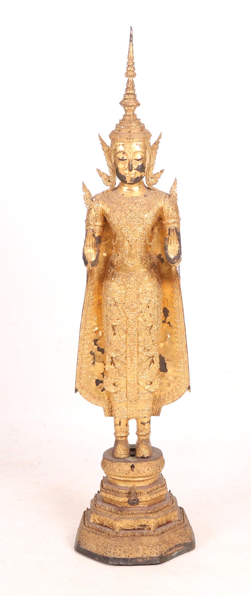 A Large Thai Gilt Bronze Figure (1 of 14)