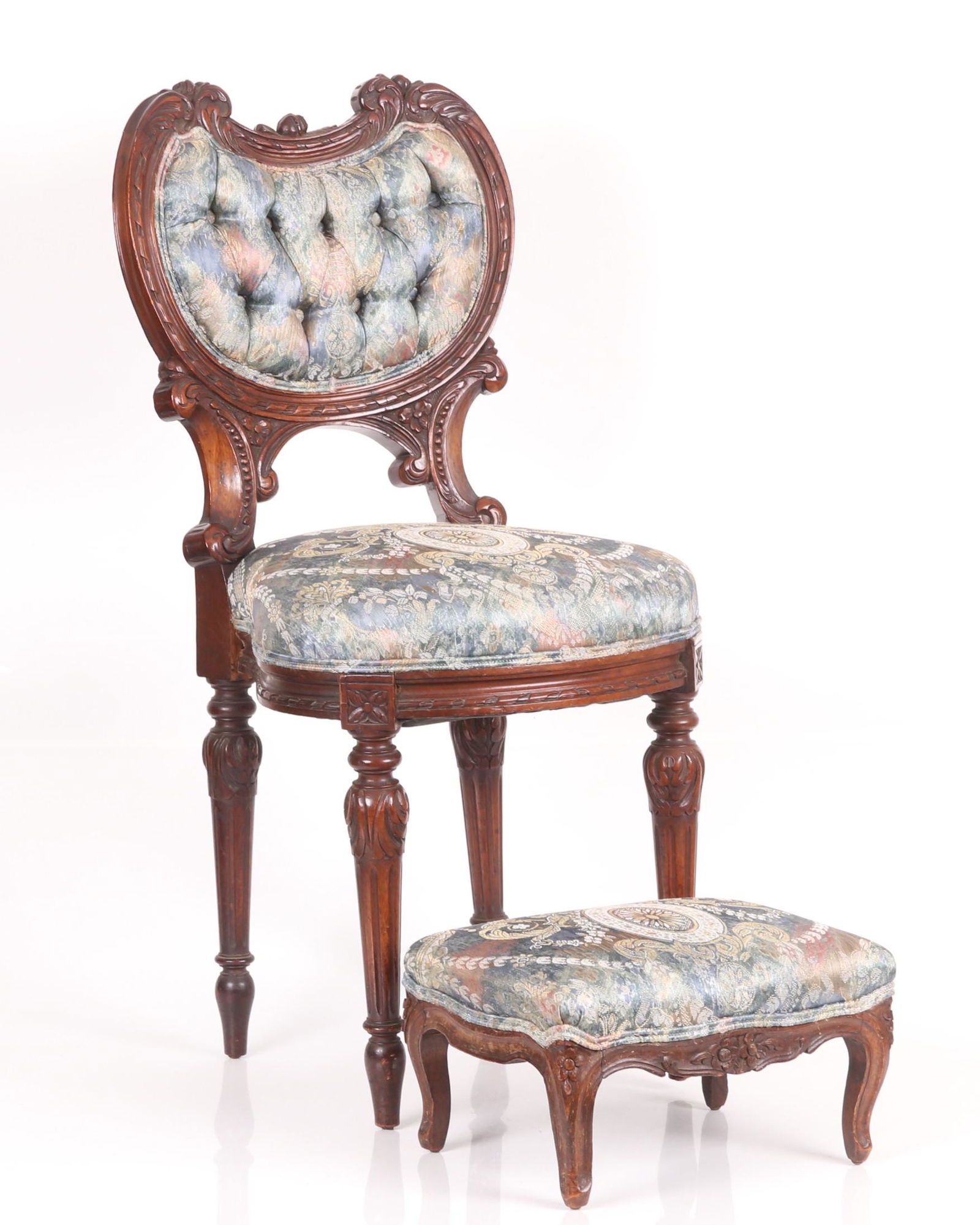 A Small French Chair and Footstool (1 of 11)