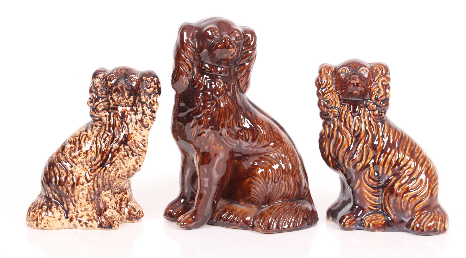 Three Rockingham Glazed Spaniels (1 of 9)