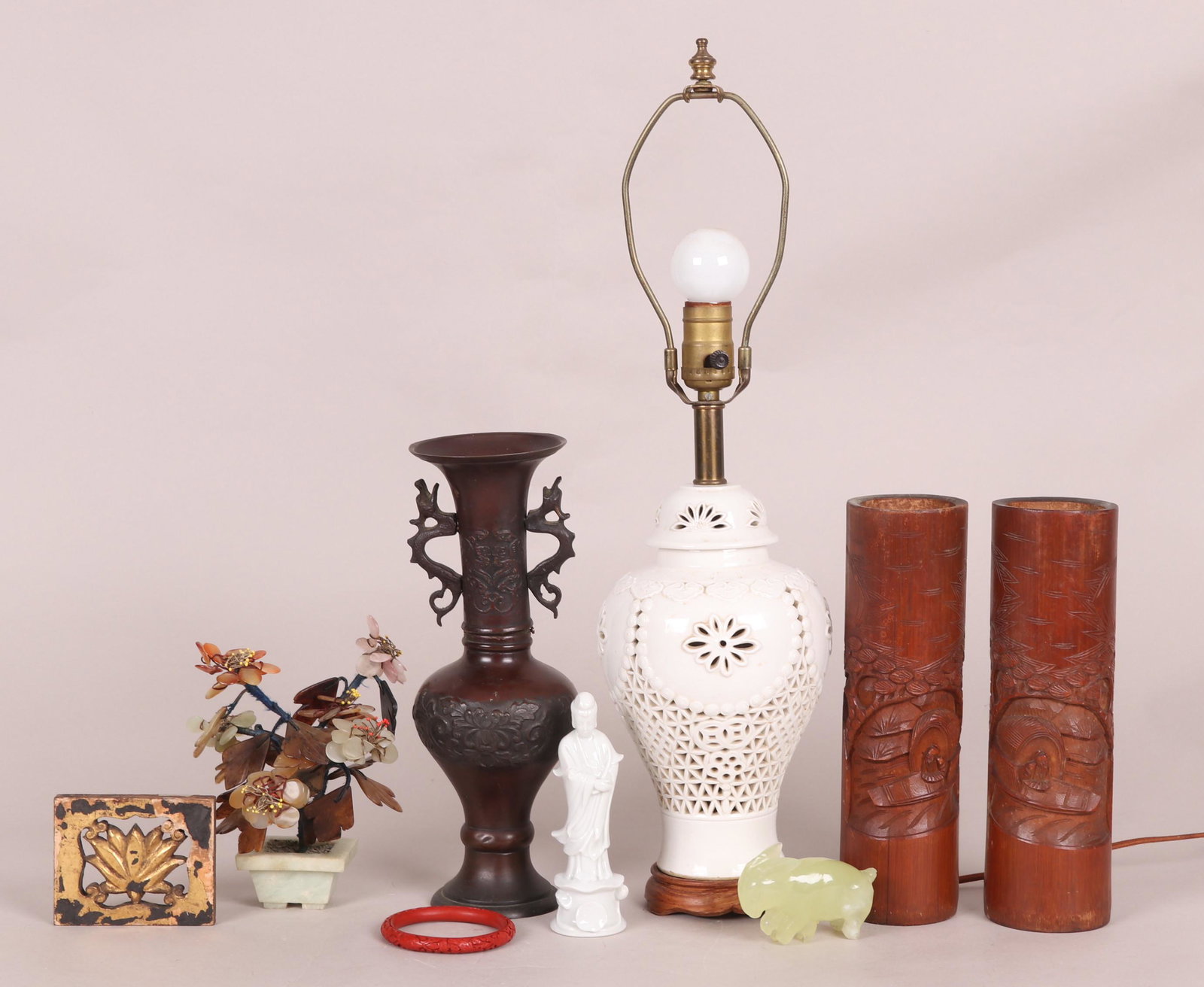 A Group of Chinese Items, Jade, Bronze, Etc... (1 of 15)