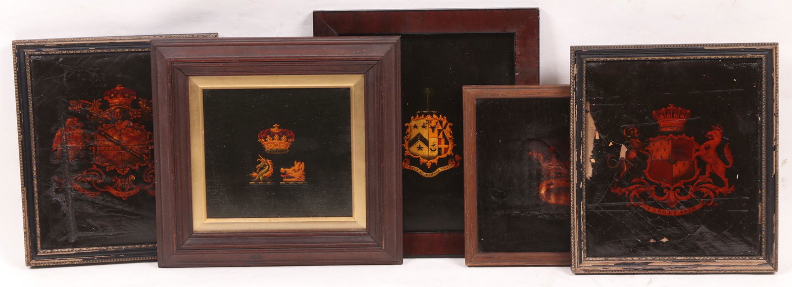 Five Coach Crest Designs, Painted on Leather (1 of 11)