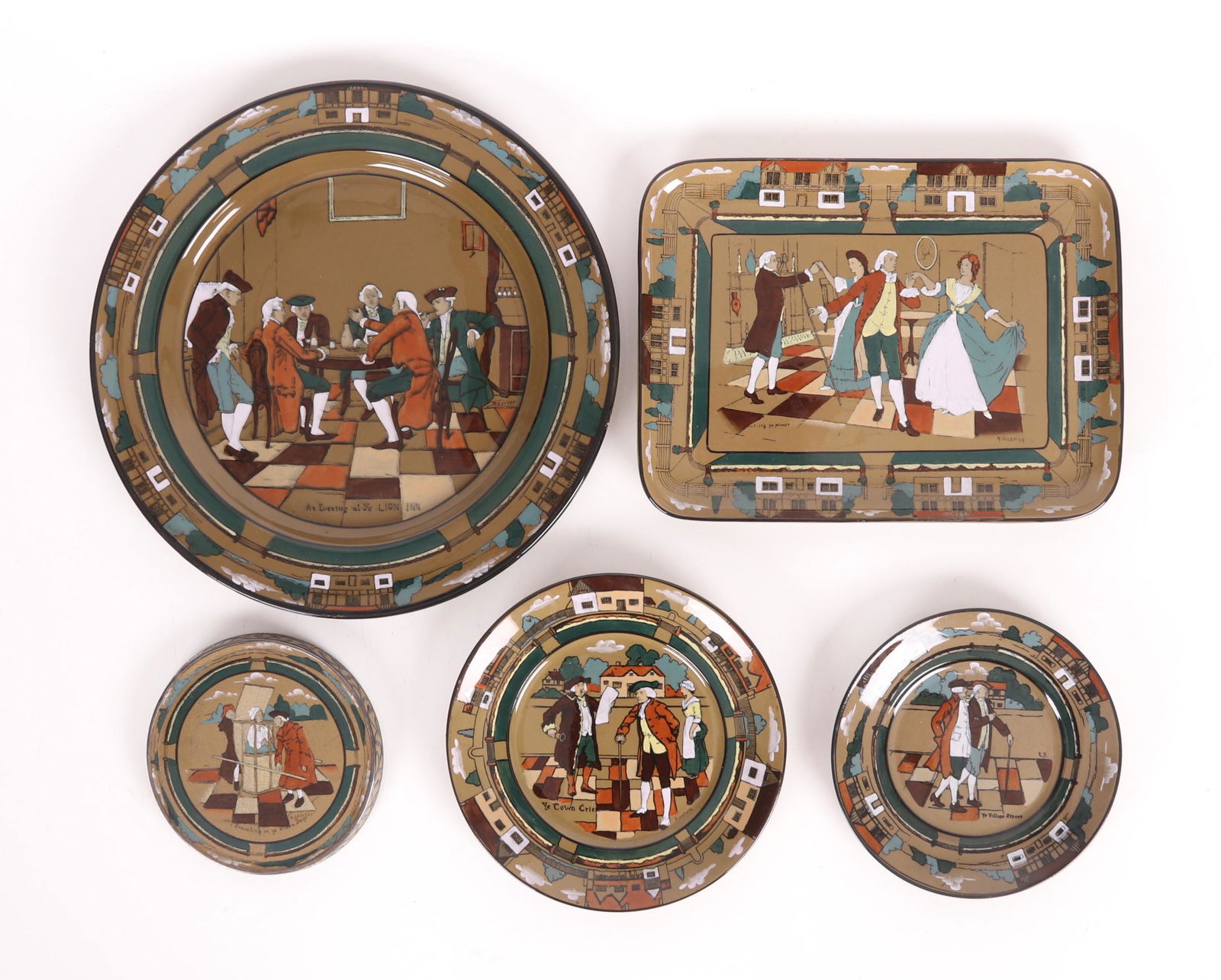 A Group of Buffalo Pottery Deldare Ware (1 of 12)