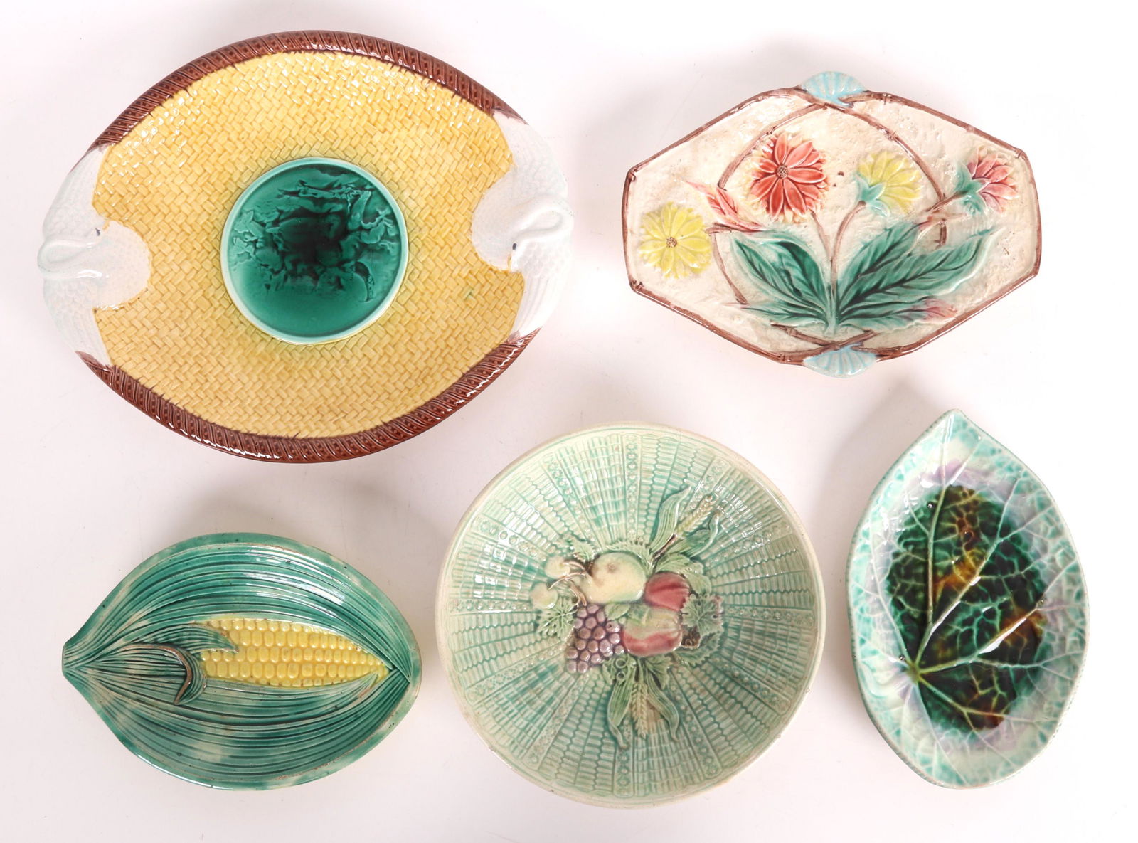A Group of 19th Century Majolica Trays (1 of 12)