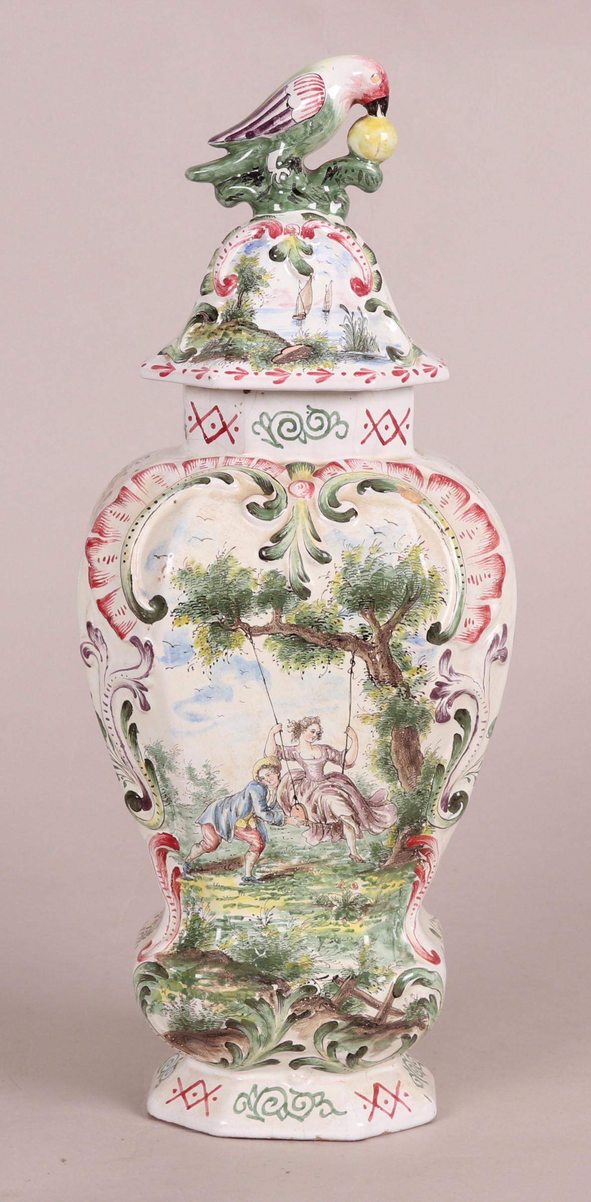 A 19th Century French Faience Urn (1 of 10)